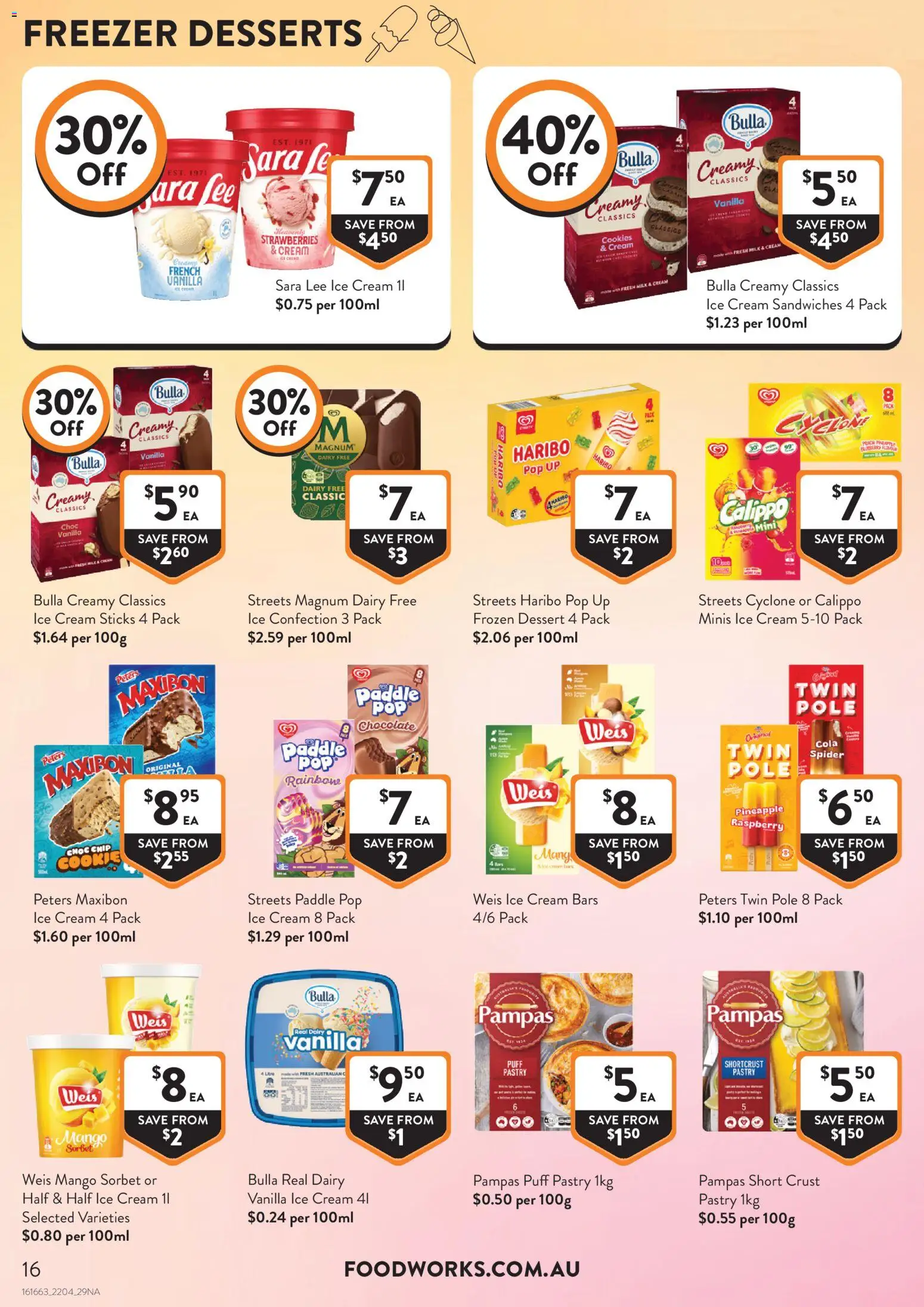 Foodworks catalogue - valid from 22.04.2026 | Page: 16 | Products: Dairy, Strawberries, Ice cream, Raspberry