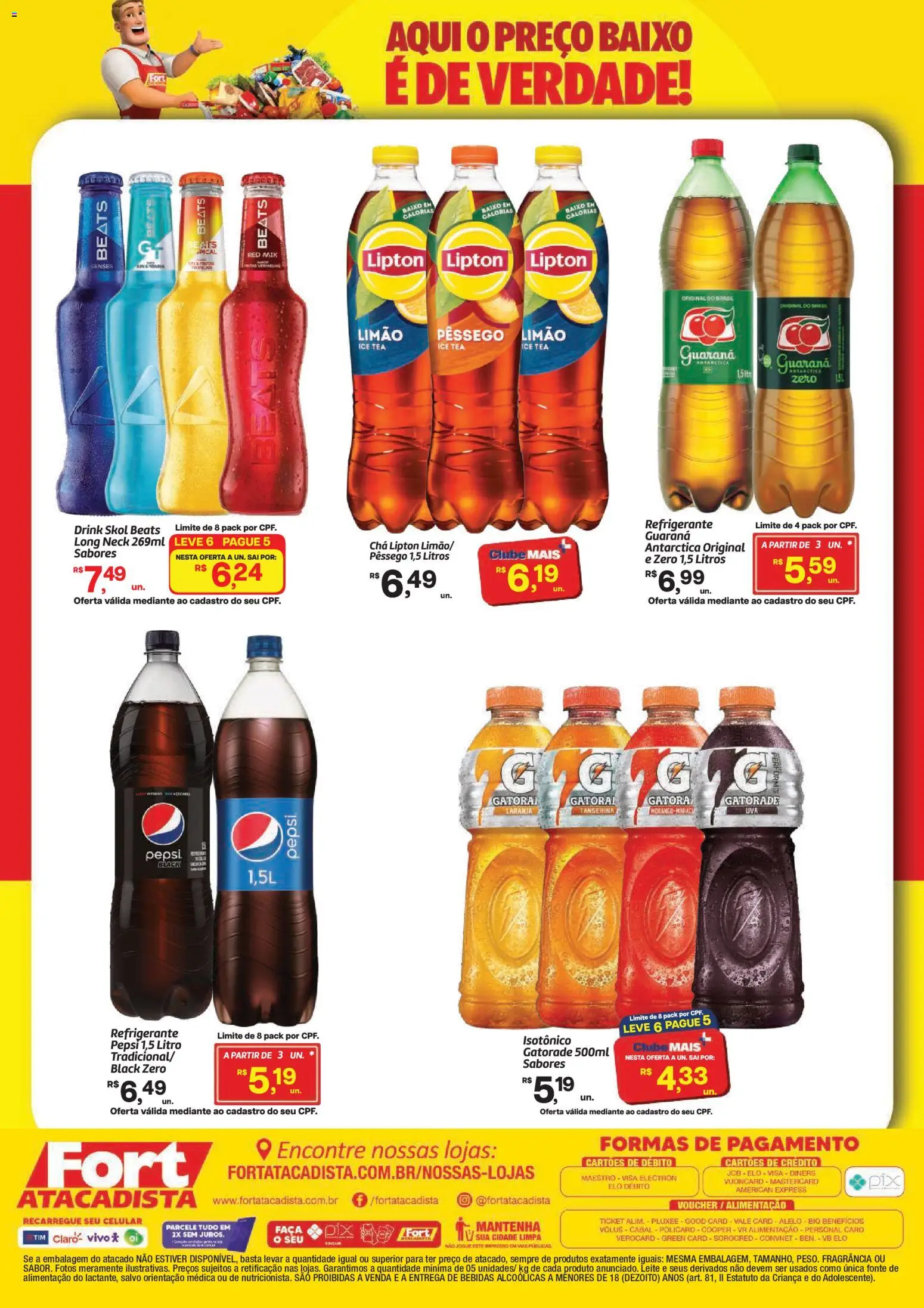 Fort Atacadista Folheto - válido de 10/08/2026 | Página: 2 | Produtos: Ice tea, Gatorade, Bebidas, Isotônico