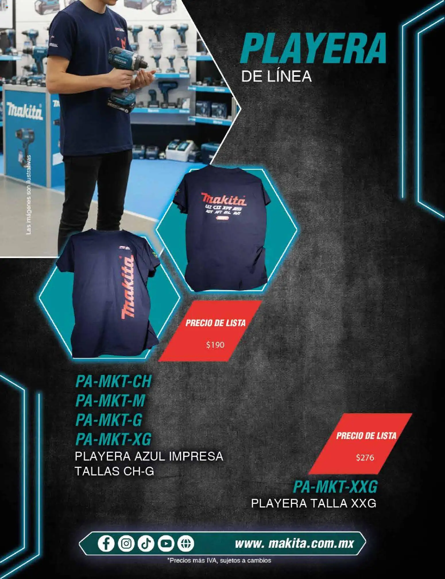 Nuevas ofertas de Makita válidas en toda la República Mexicana desde el 18/02/2026. ¡Encuentra las mejores ofertas en Makita catálogo Publicidad! | Página: 24 | Productos: Playera