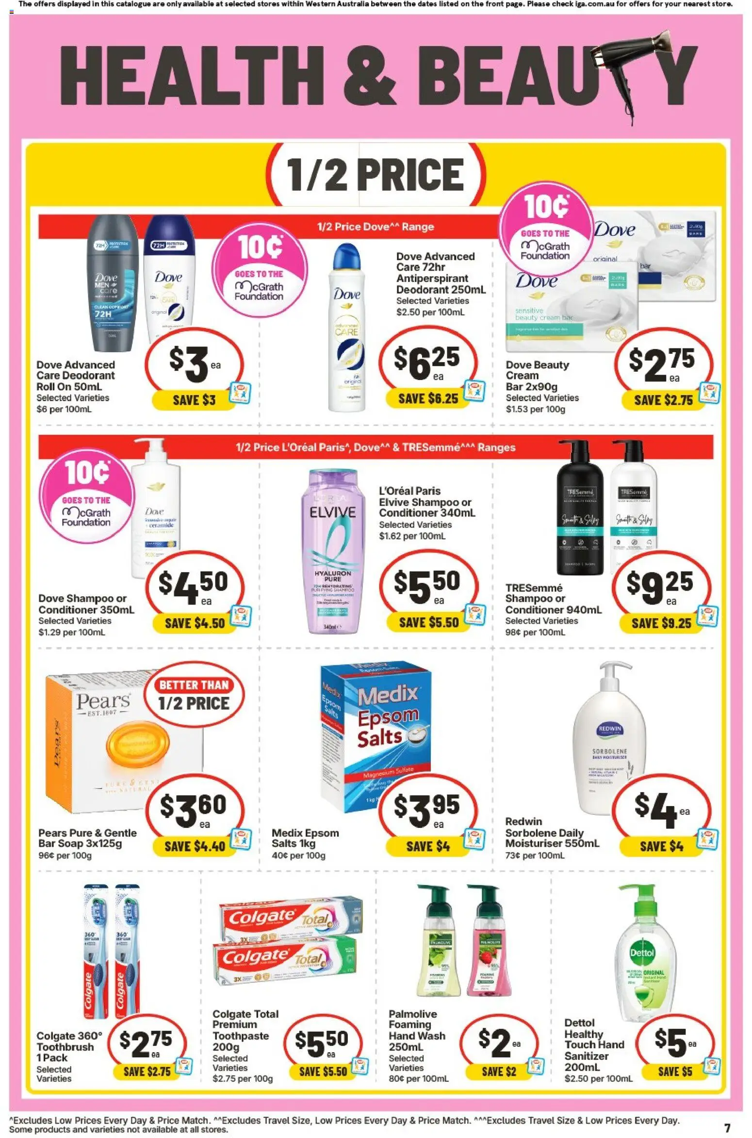 IGA catalogue - valid from 09/09/2026 | Page: 8 | Products: Soap, Toothpaste, Pears, Hand wash