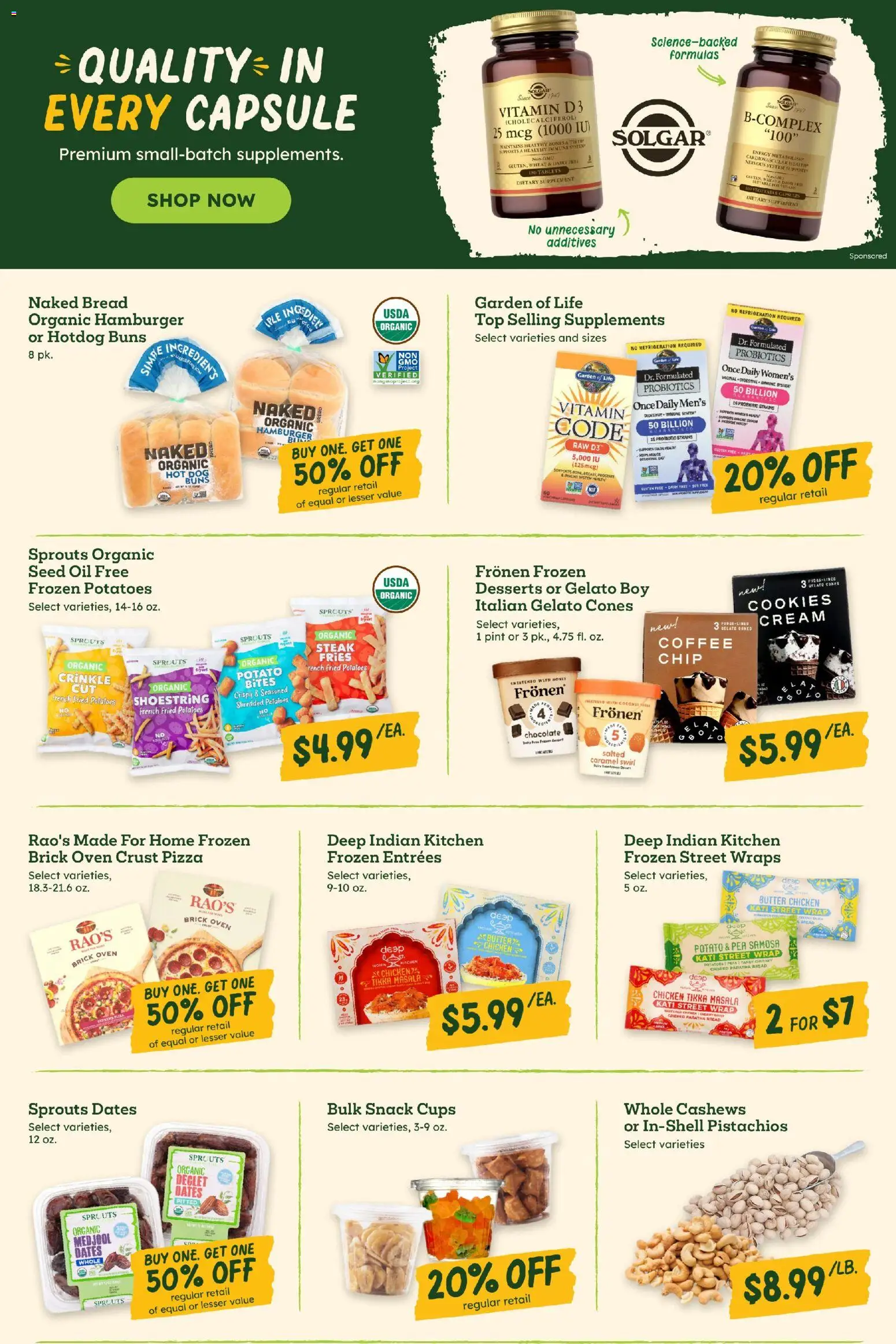 Sprouts Weekly Ad - valid from 10.06.2026 | Page: 4 | Products: Vitamin, Chocolate, Pizza, Oven