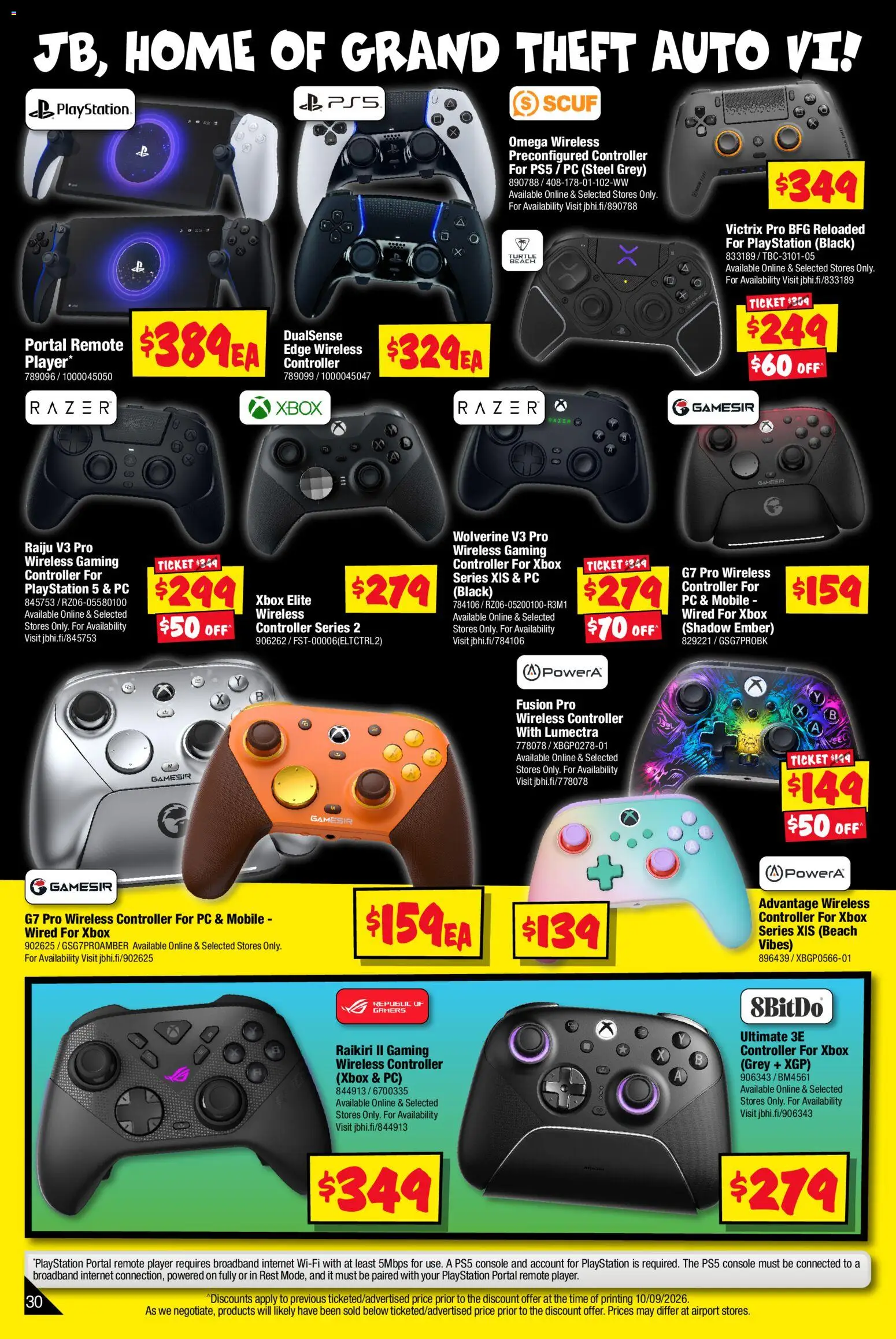 JB Hi-Fi catalogue - valid from 24/09/2026 | Page: 30 | Products: Controller, Player, Playstation, Mobile