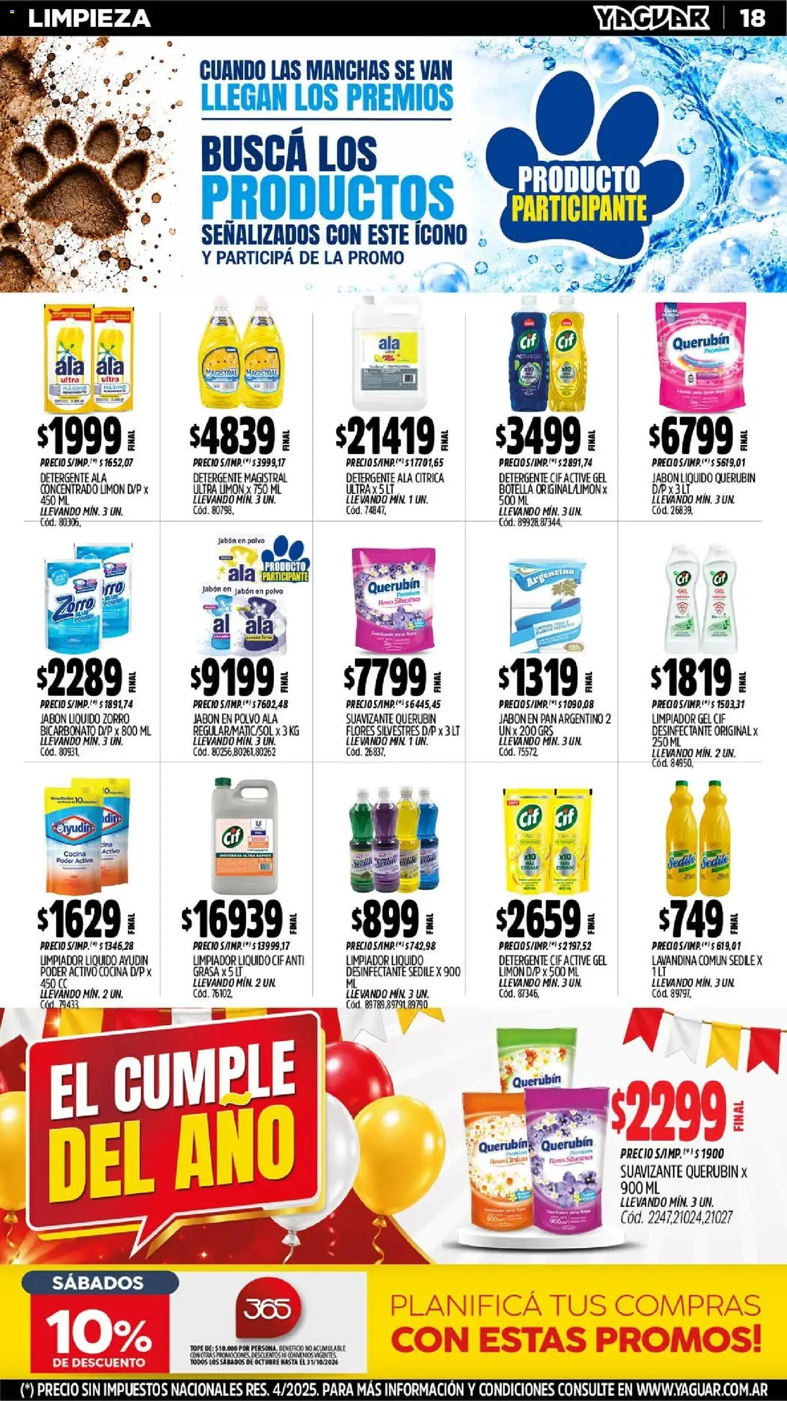 Yaguar - Oferta Semanal Chaco │ válido desde el 12/10/2026 | Página: 20