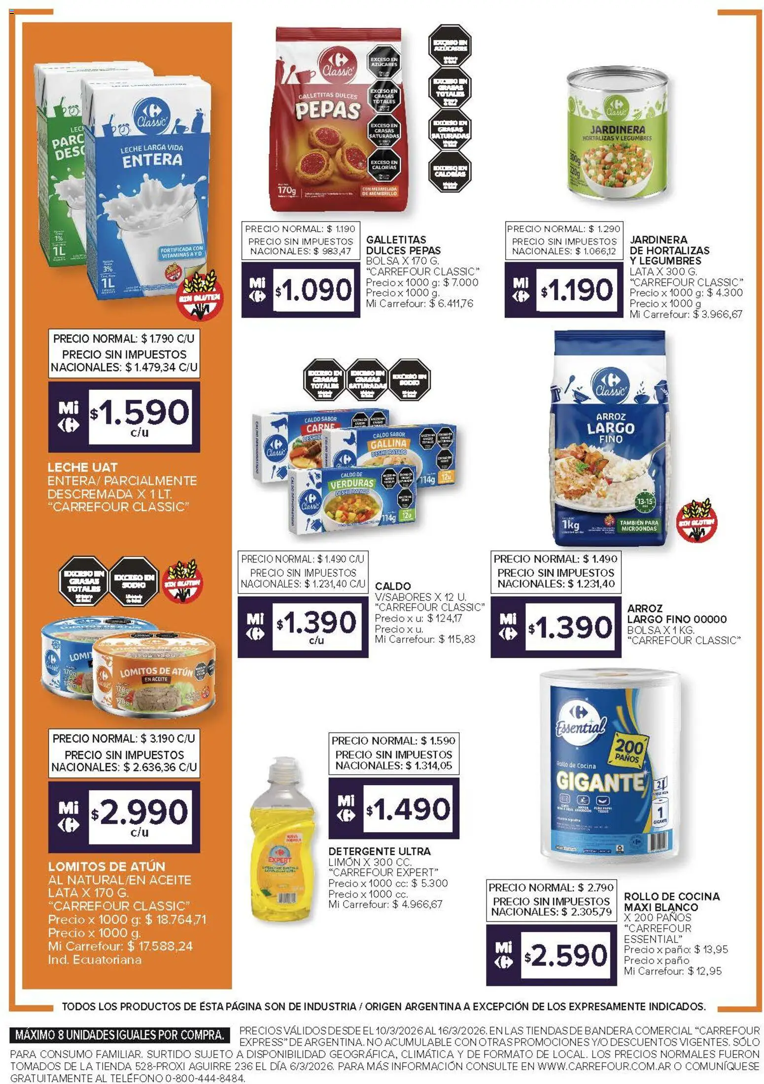 Carrefour Express - Ofertas │ válido desde el 11.03.2026 | Página: 5 | Productos: Bolsa, Galletitas, Atún, Limón