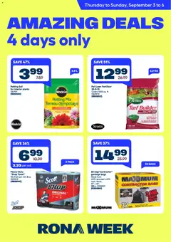 Preview of Rona weekly flyer from shop Rona valid from Sep 3, 2026