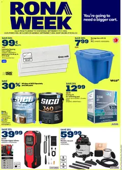 Preview of Rona weekly flyer from shop Rona valid from Sep 3, 2026