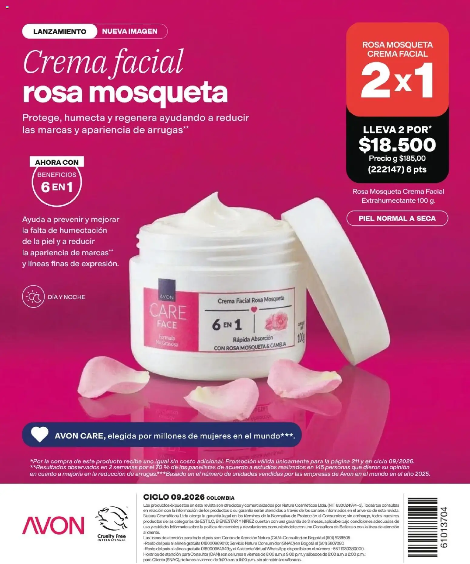 Avon revista - valida desde el 15.06.2026 | Página: 225 | Productos: Crema, Magdalena, Sobre