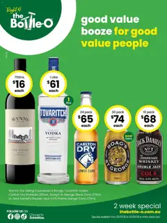 Preview of The Bottle-O - Good Value Booze, For Good Value People. 20/07 - valid from 20/07/2026