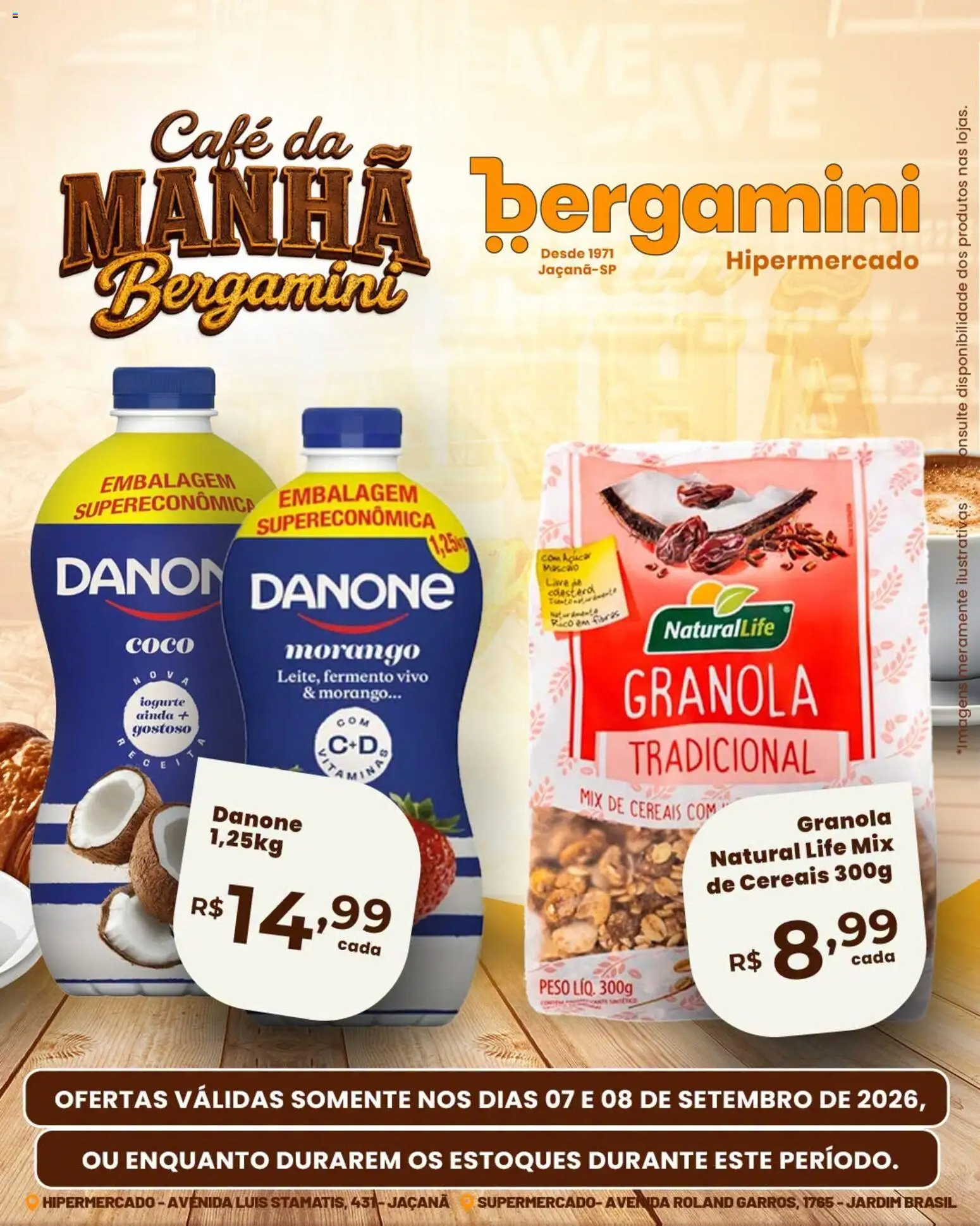 Supermercado Bergamini Folheto - válido de 07/09/2026 | Página: 2 | Produtos: Coco, Iogurte, Café, Granola