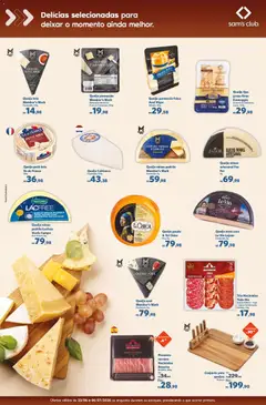 Sam's Club ofertas Sabores que Aquecem - Pré-Visualização do folheto da loja Sam's Club, válido de 23/06/2026 | Página: 2 | Produtos: Queijo, Copa, Brie, Gouda