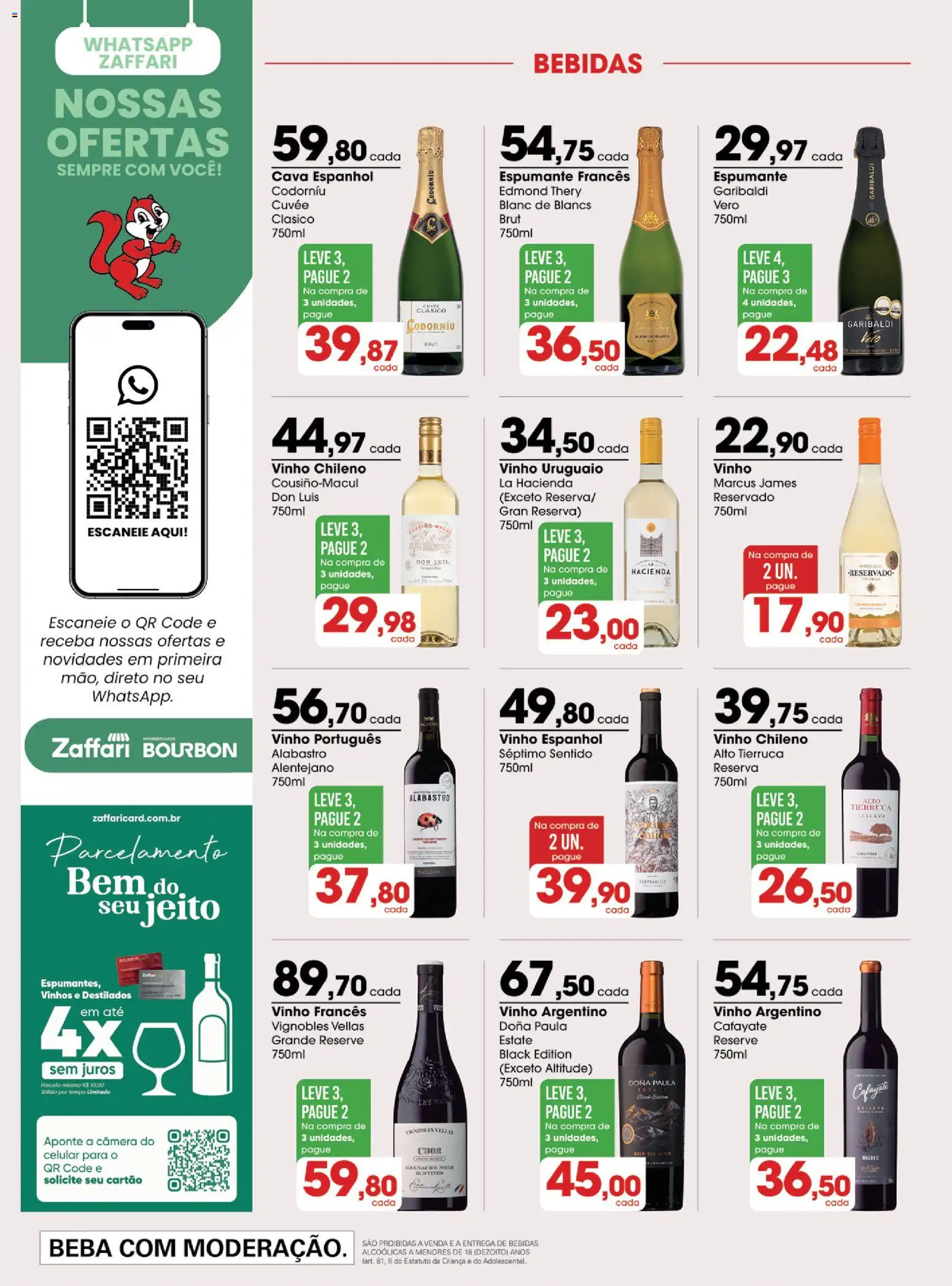 Zaffari Folheto - válido de 29/09/2026 | Página: 10 | Produtos: Celular, Espumante, Vinho, Câmera