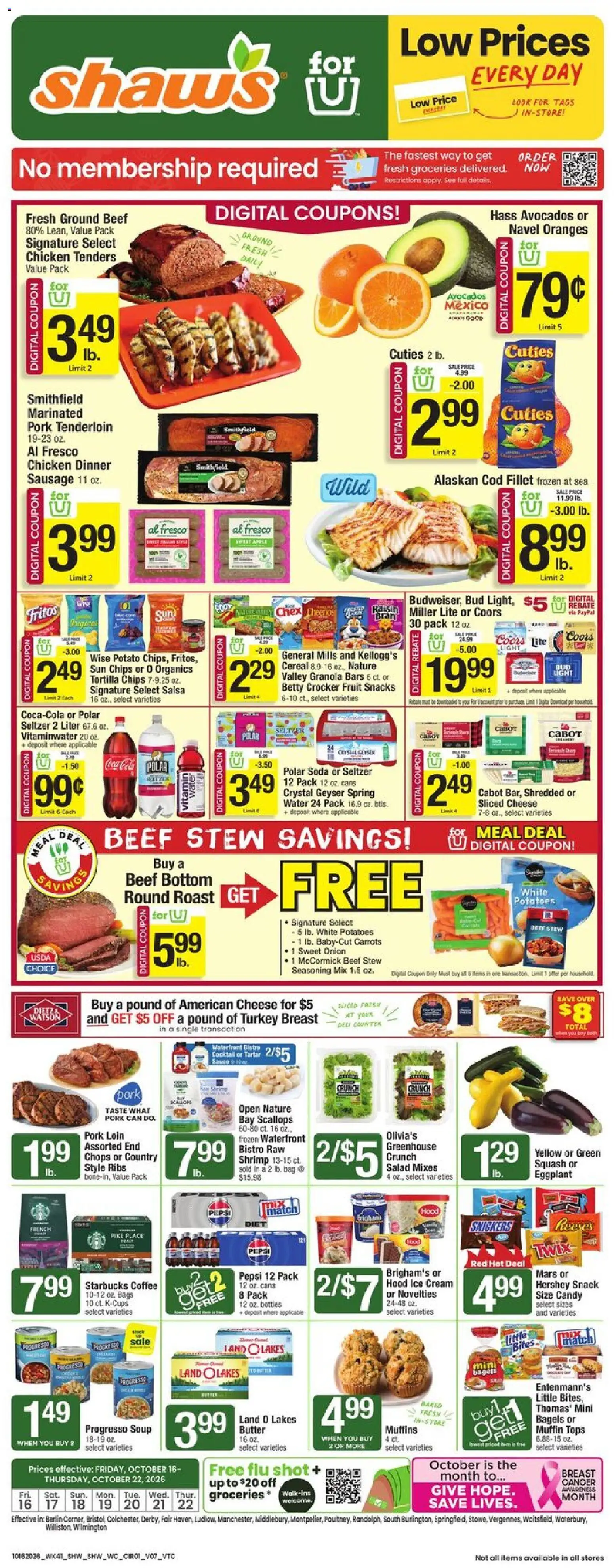 Shaw's Weekly Ad - valid from 10/16/2026 | Page: 1