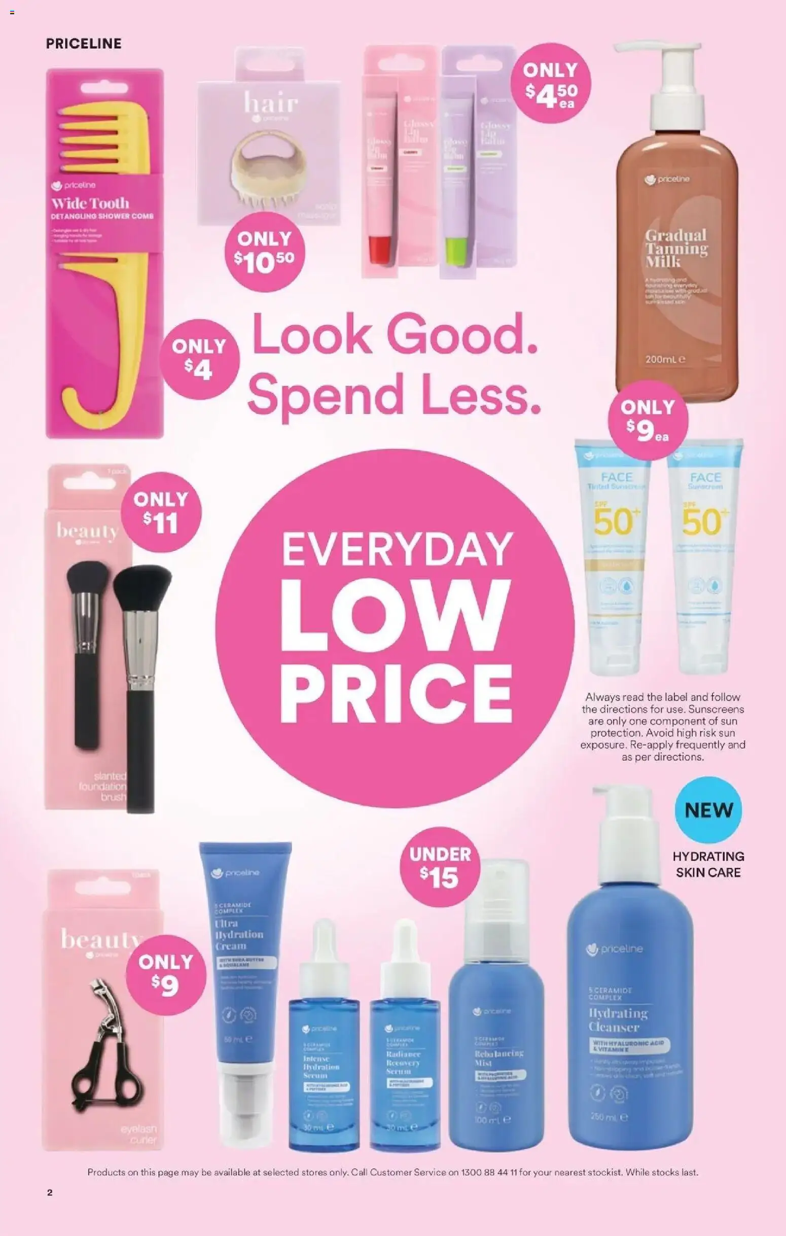 Priceline Pharmacy catalogue North Lakes - 27/08/2026 > weekly / monthly specials | Page: 2 | Products: Shower, Milk, Sunscreen, Foundation