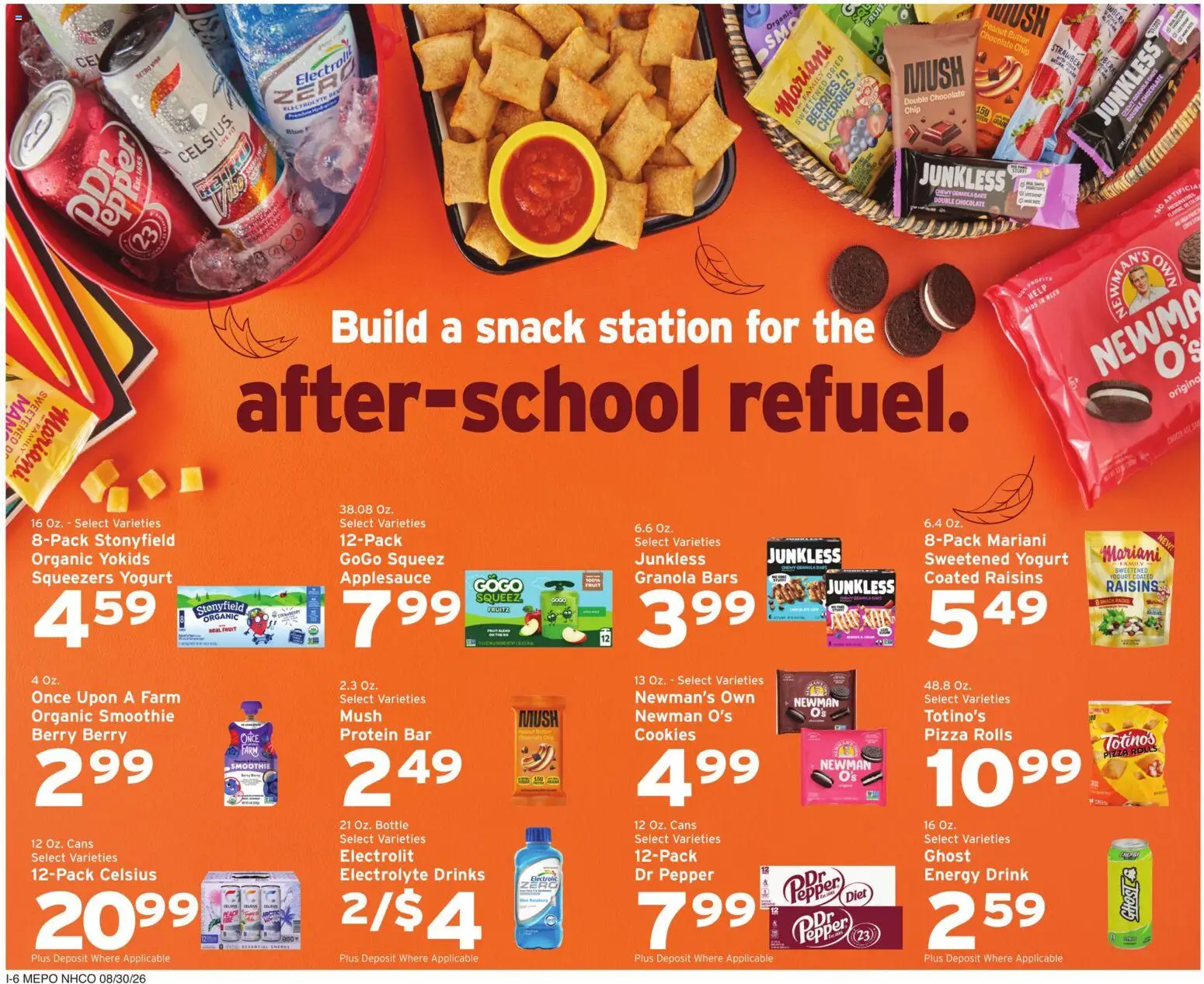Hannaford Weekly Ad - valid from 08/30/2026 | Page: 18 | Products: Organic fruit, Yogurt, Raisins, Fruit