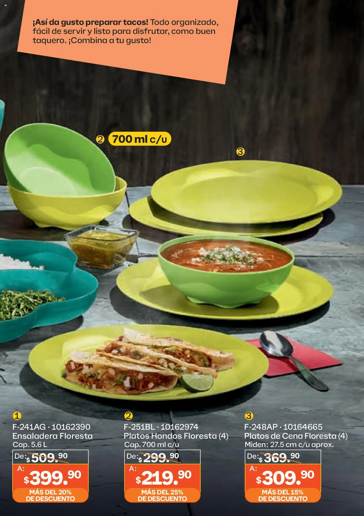 Nuevas ofertas de Tupperware válidas en toda la República Mexicana desde el 23.03.2026. ¡Encuentra las mejores ofertas en Tupperware catálogo! | Página: 47 | Productos: Ensaladera