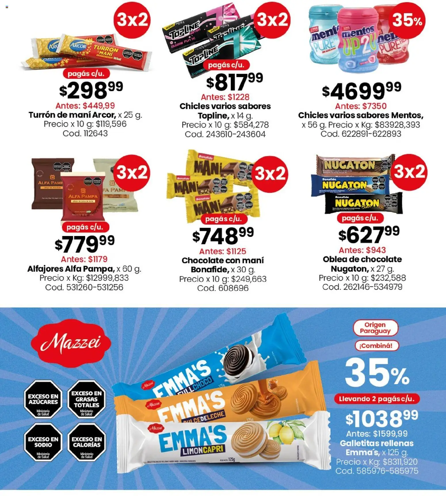Coto - Almacén y bebidas │ válido desde el 18.05.2026 | Página: 6 | Productos: Chicles, Mani, Chocolate, Turrón