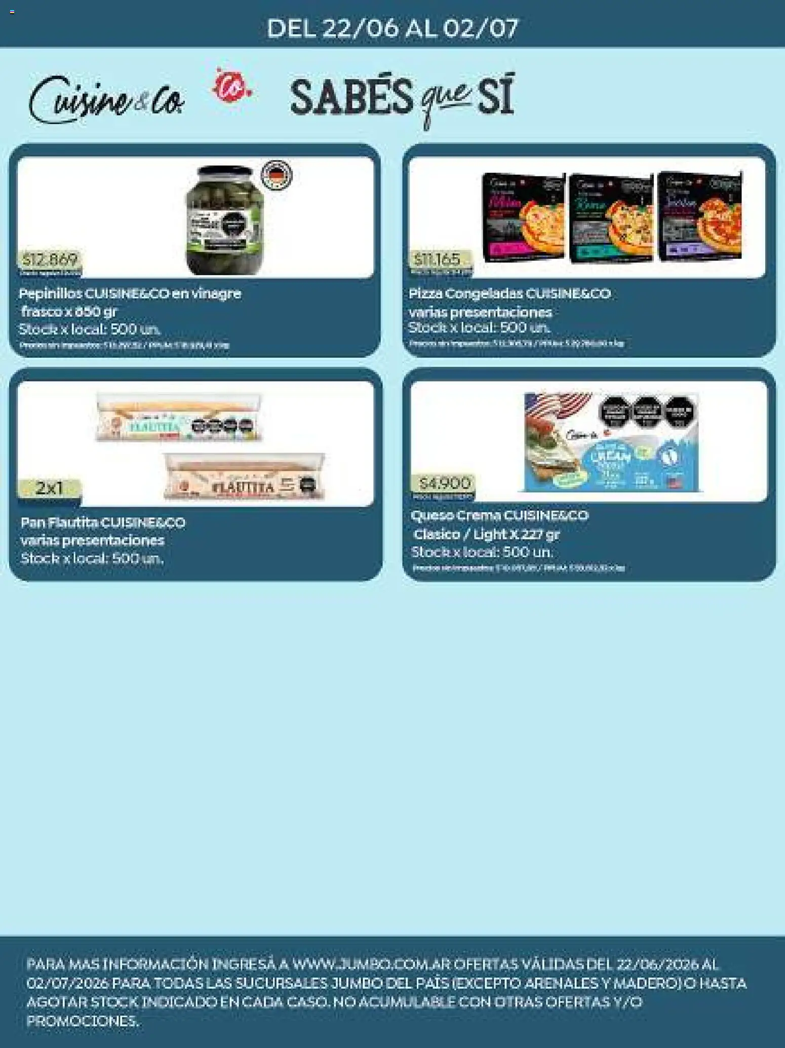 Jumbo - Especial Marcas Propias │ válido desde el 22/06/2026 | Página: 8 | Productos: Vinagre, Frasco, Queso, Pan