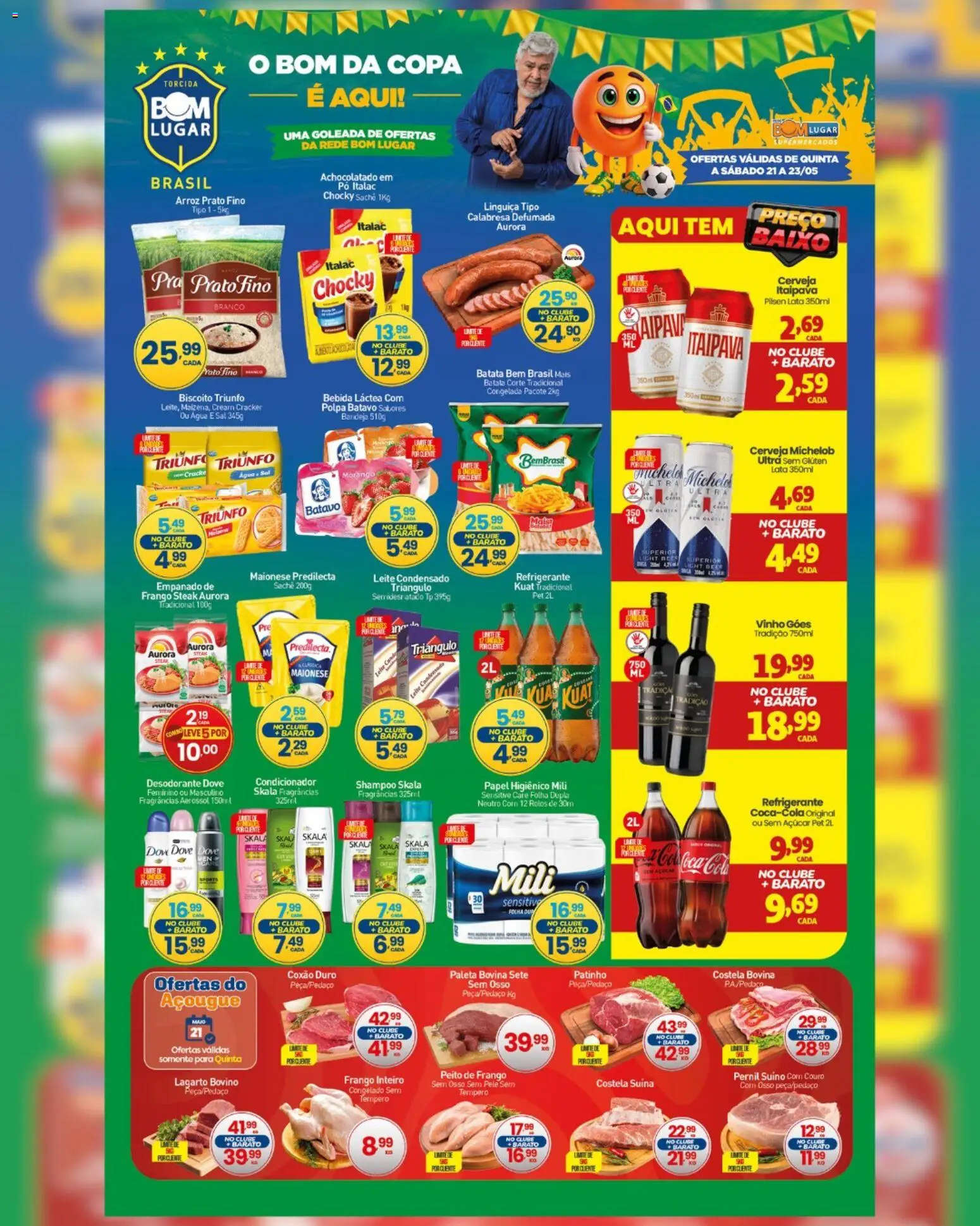 Rede Bom Lugar Folheto - válido de 21.05.2026 | Página: 1 | Produtos: Pó, Biscoito, Copa, Papel higiênico