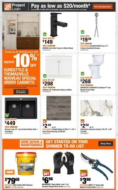 Preview of Home Depot weekly flyer / circulaire from shop Home Depot valid from Jun 25, 2026 | Page: 8 | Products: Gloves, Ridge, Bath, Shower