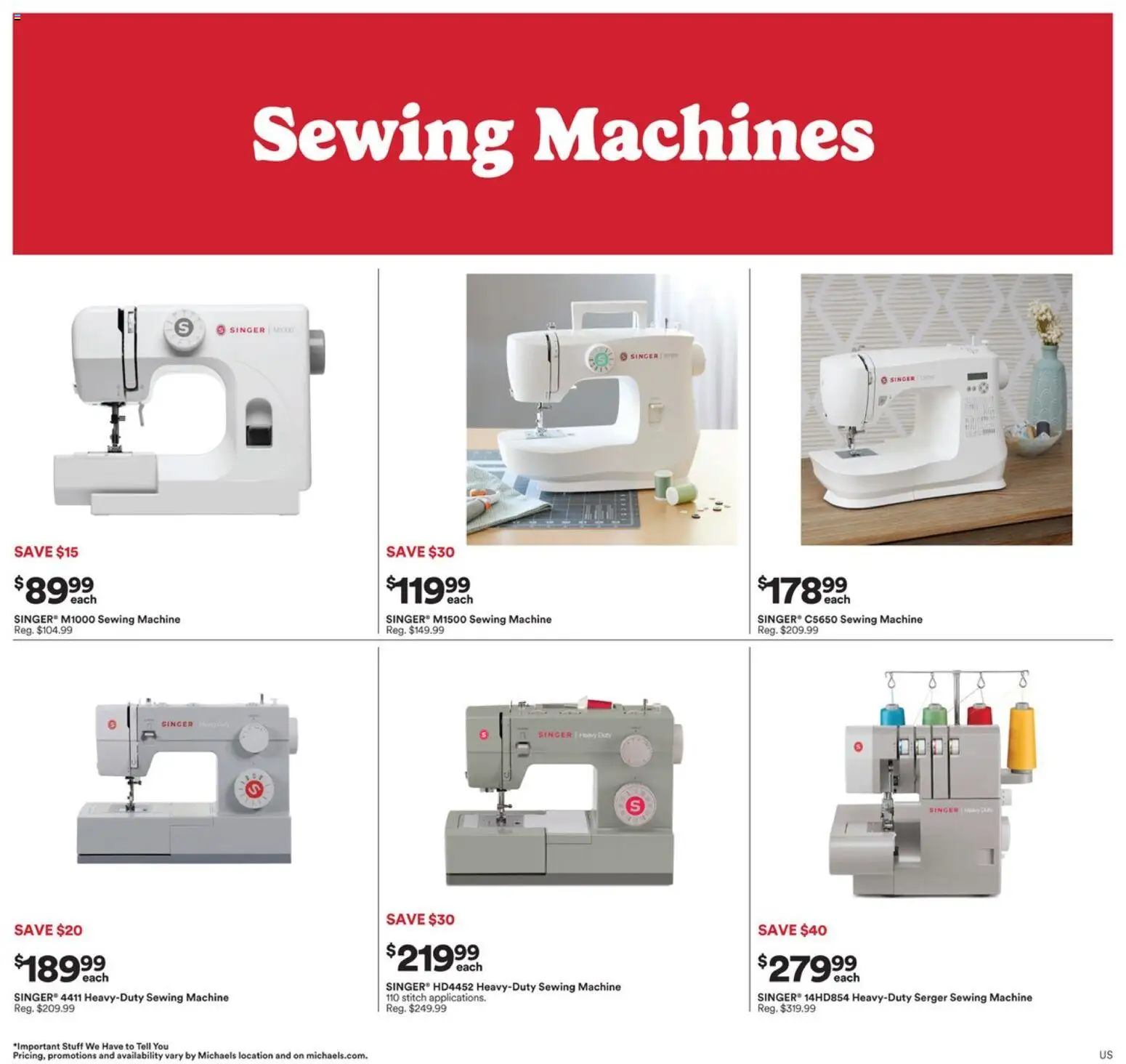 Michaels flyer valid from 17.05.2026 | Page: 2 | Products: Sewing machine