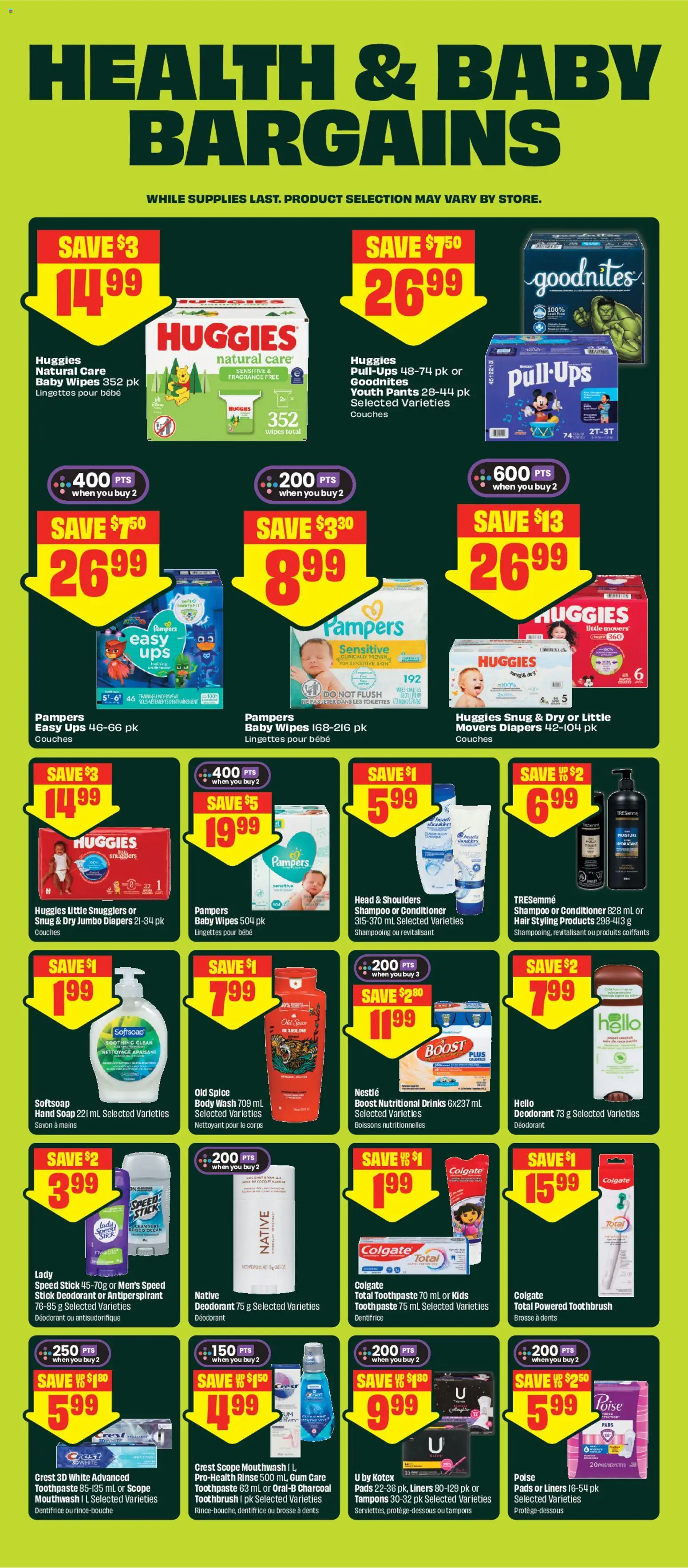 FreshCo flyer valid from 11.06.2026 | Page: 14 | Products: Shampoo, Soap, Deodorant, Antiperspirant