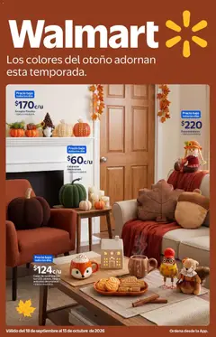 Vista previa de Walmart folleto Los colores del otoño adornan esta temporada., nuevo folleto de la tienda, válido en México a partir del 18/09/2026