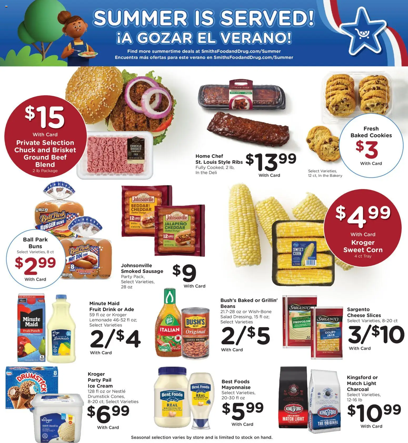 Smith's Weekly Ad - valid from 03.06.2026 | Page: 3 | Products: Corn, Beef, Salad, Mayonnaise