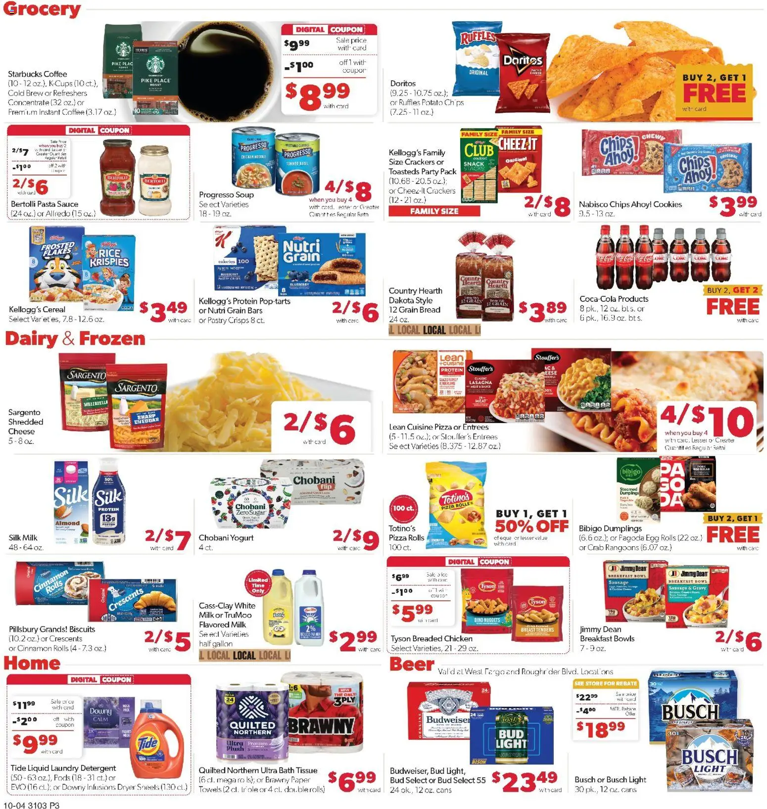 Family Fare Weekly Ad - ND - valid from 10/04/2026 | Page: 3 | Products: Bath, Chicken, Sugar, Dumplings