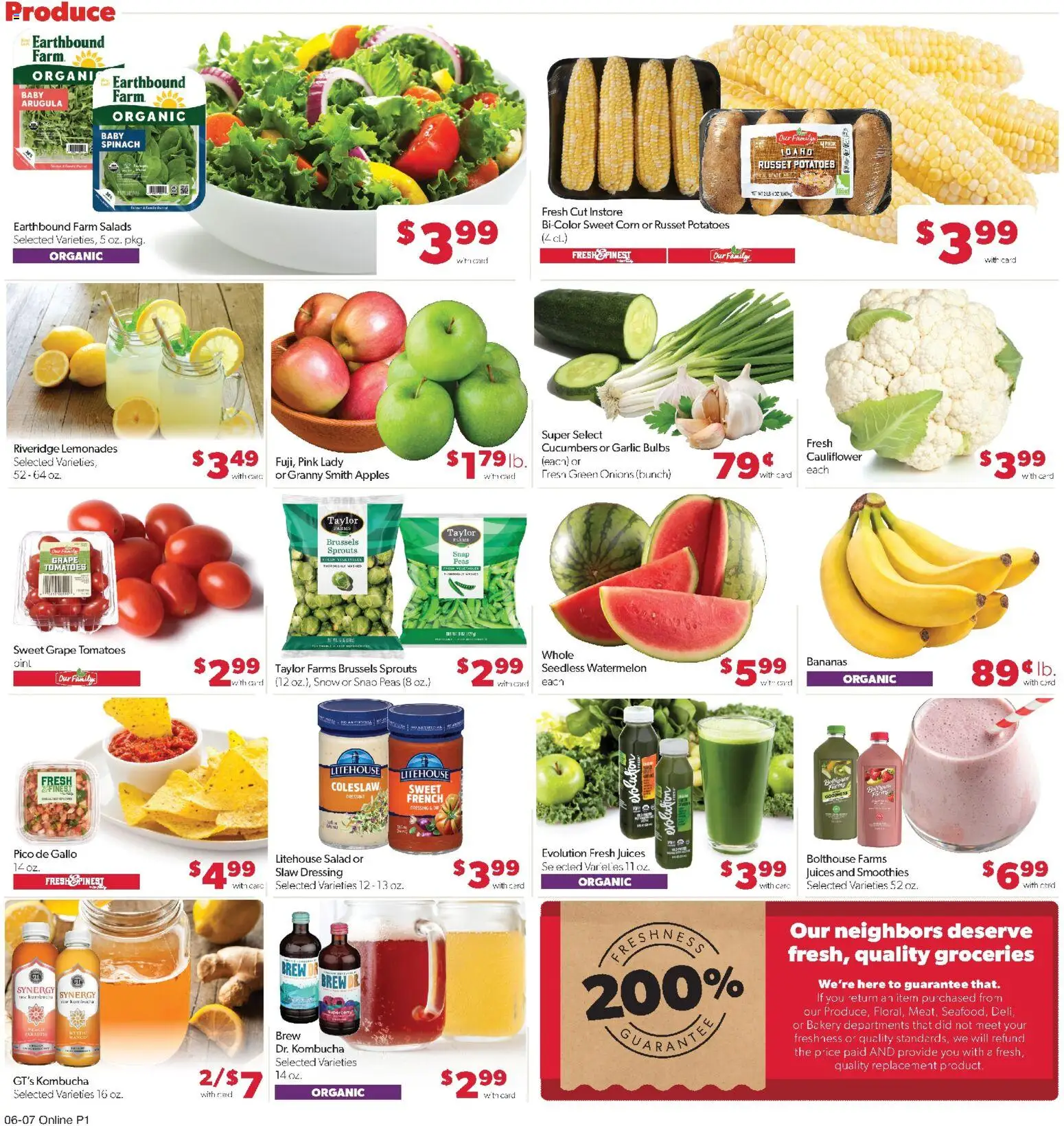Family Fare Weekly Ad - ND - valid from 07.06.2026 | Page: 5 | Products: Bakery, Corn, Spinach, Garlic