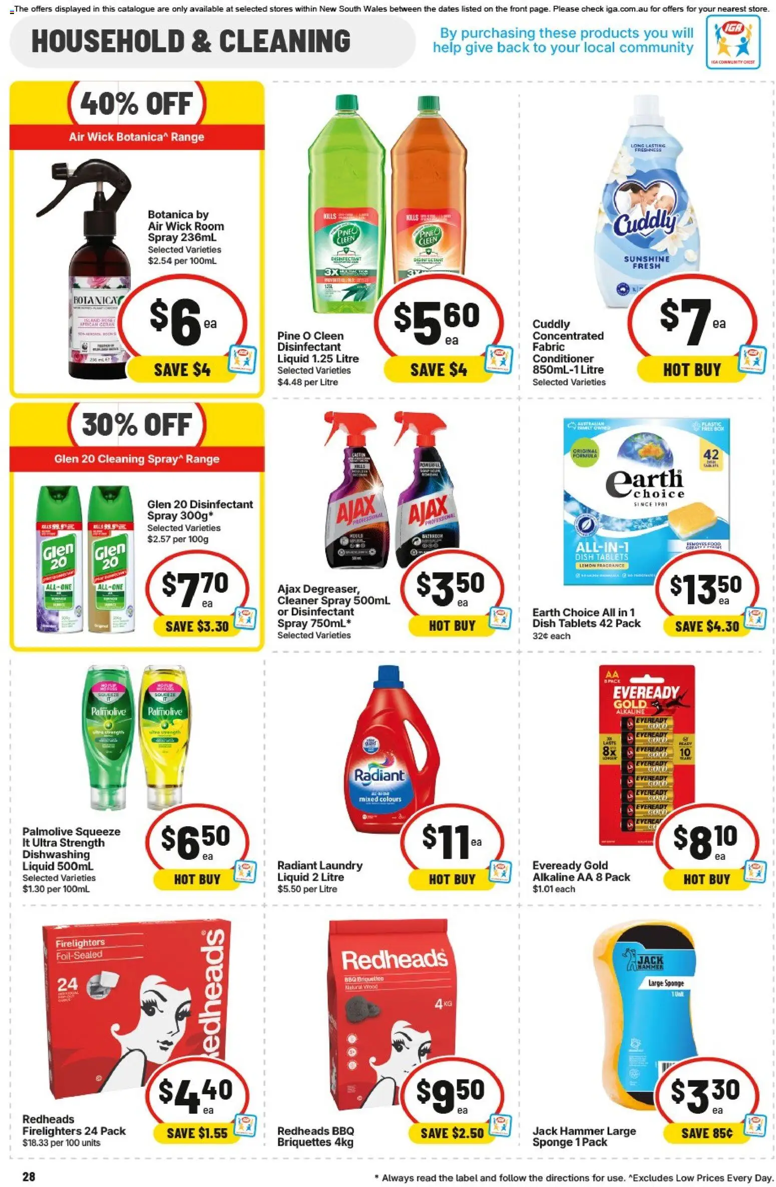 IGA catalogue - valid from 05/08/2026 | Page: 28 | Products: Box, Conditioner, Sponge, Laundry