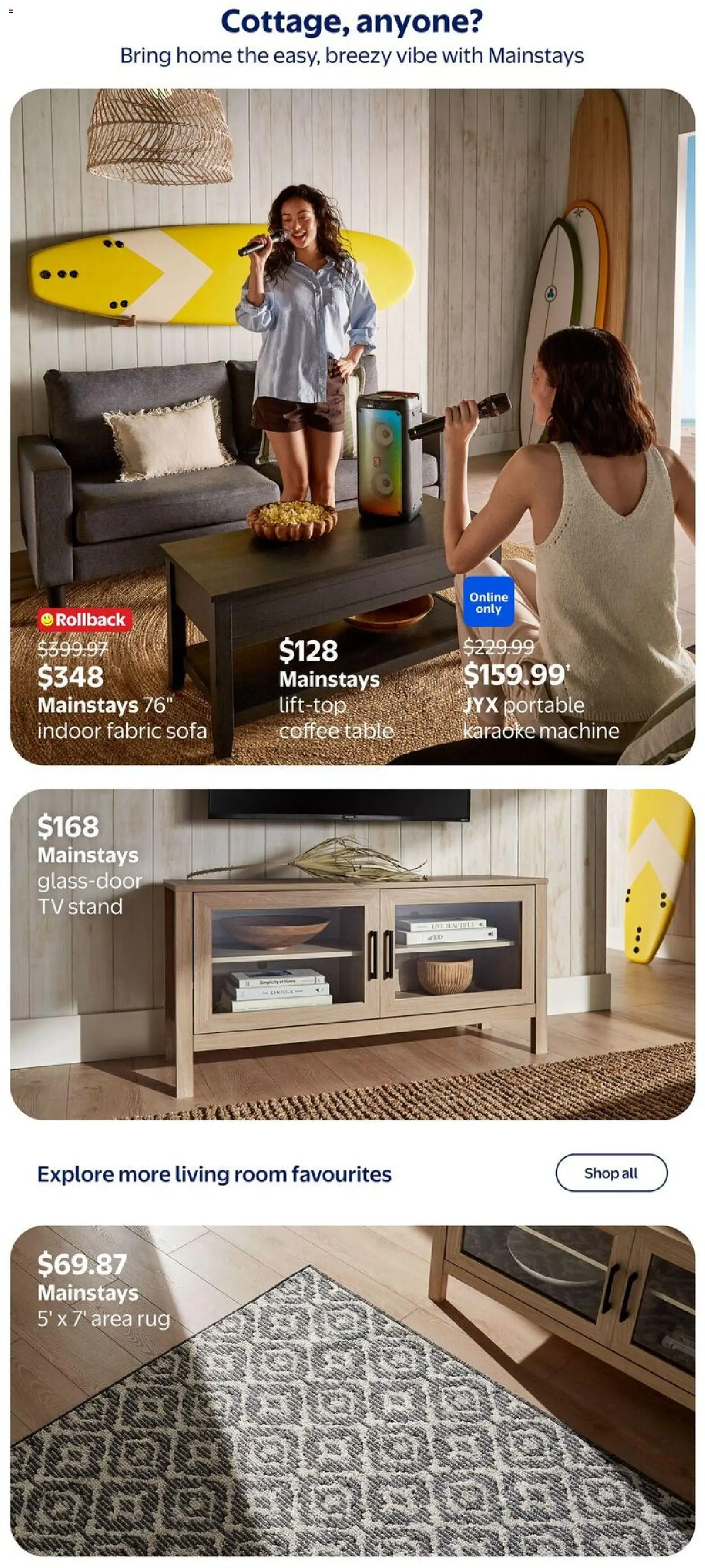 Walmart flyer valid from 30.04.2026 | Page: 3 | Products: Sofa, Coffee table, Table, Coffee