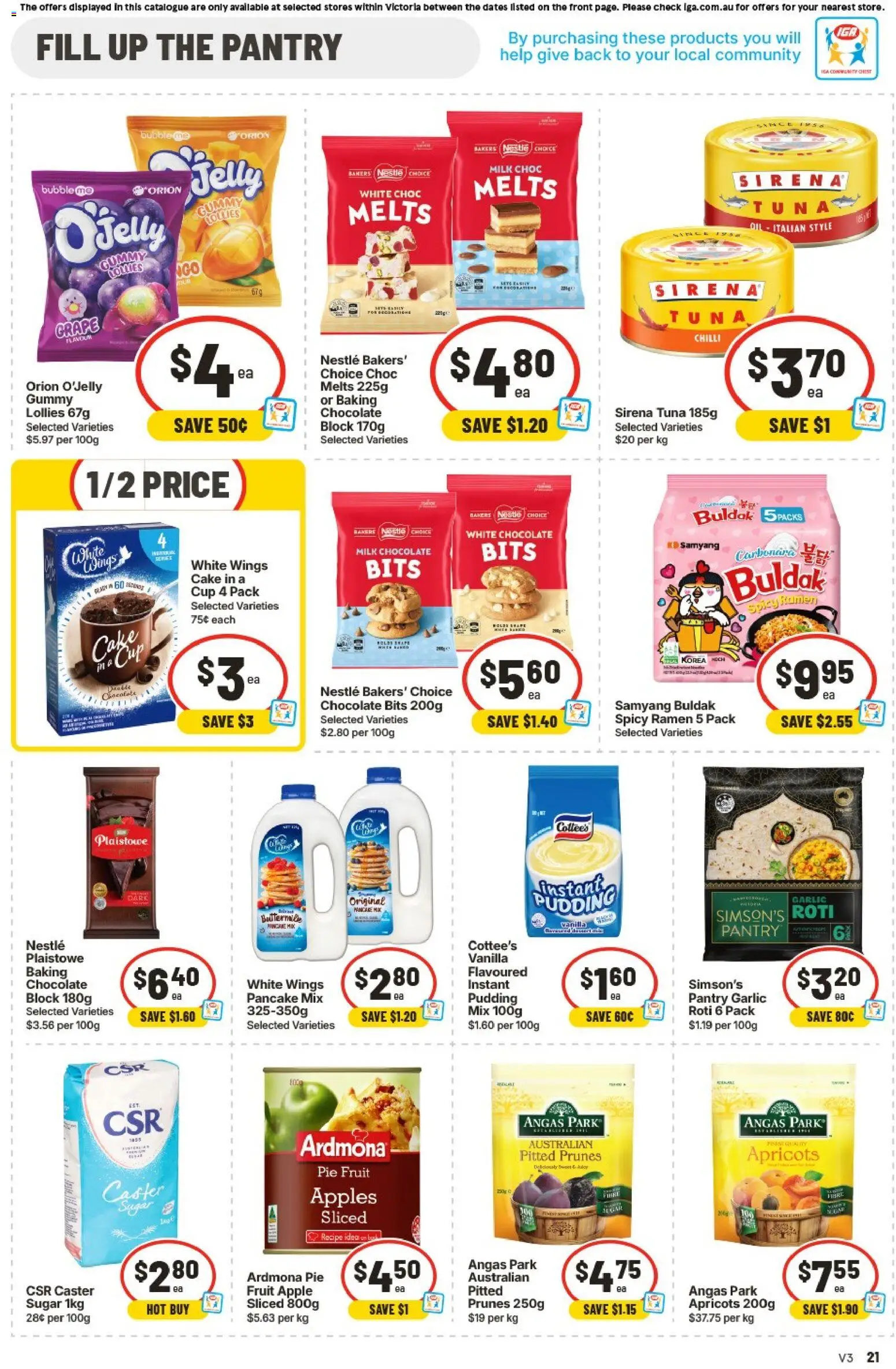 IGA catalogue - valid from 29/07/2026 | Page: 21 | Products: Milk, Lollies, Pudding, Tuna