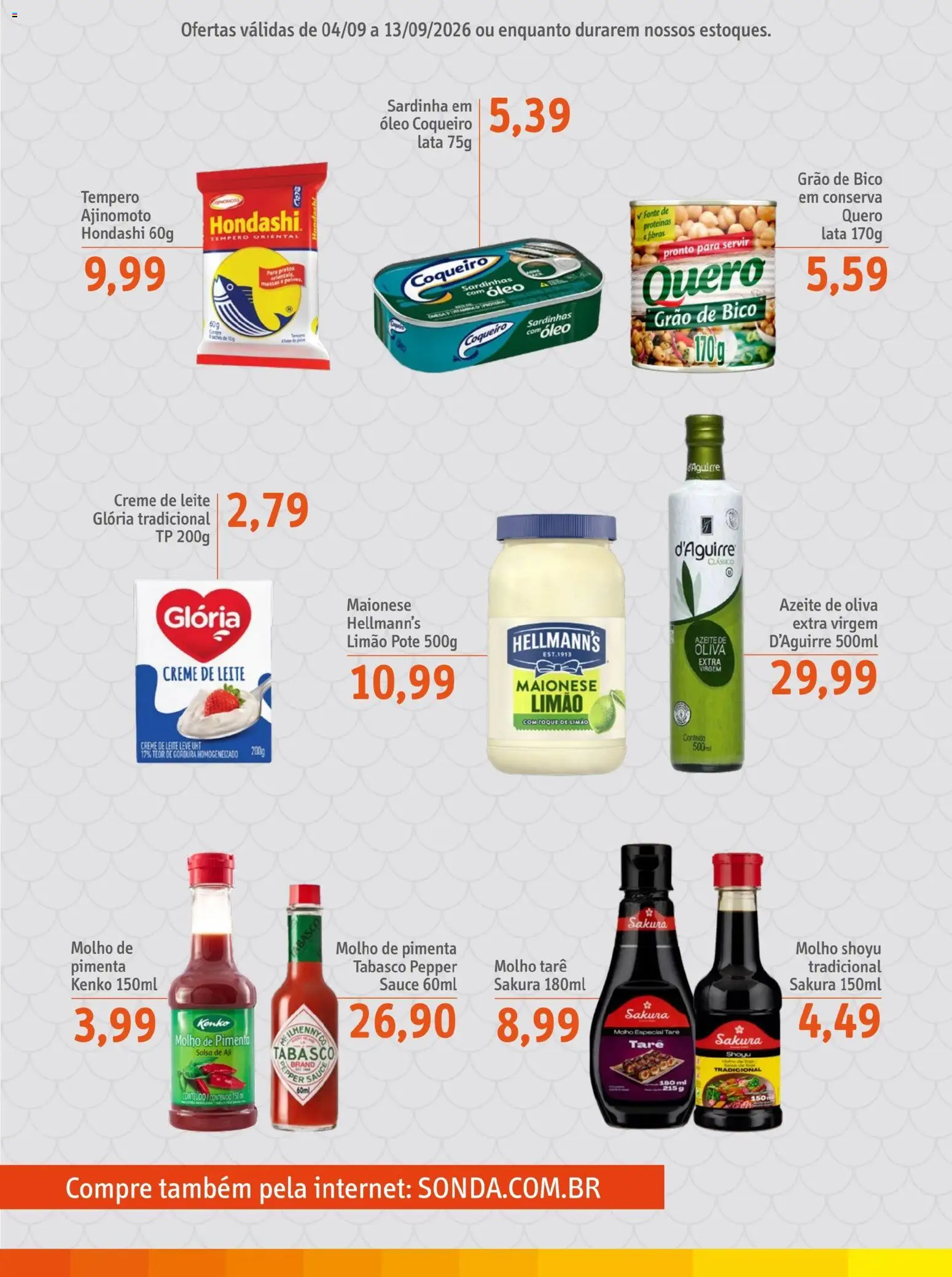 Sonda Folheto - válido de 04/09/2026 | Página: 4 | Produtos: Pimenta, Leite, Azeite de oliva, Sardinha