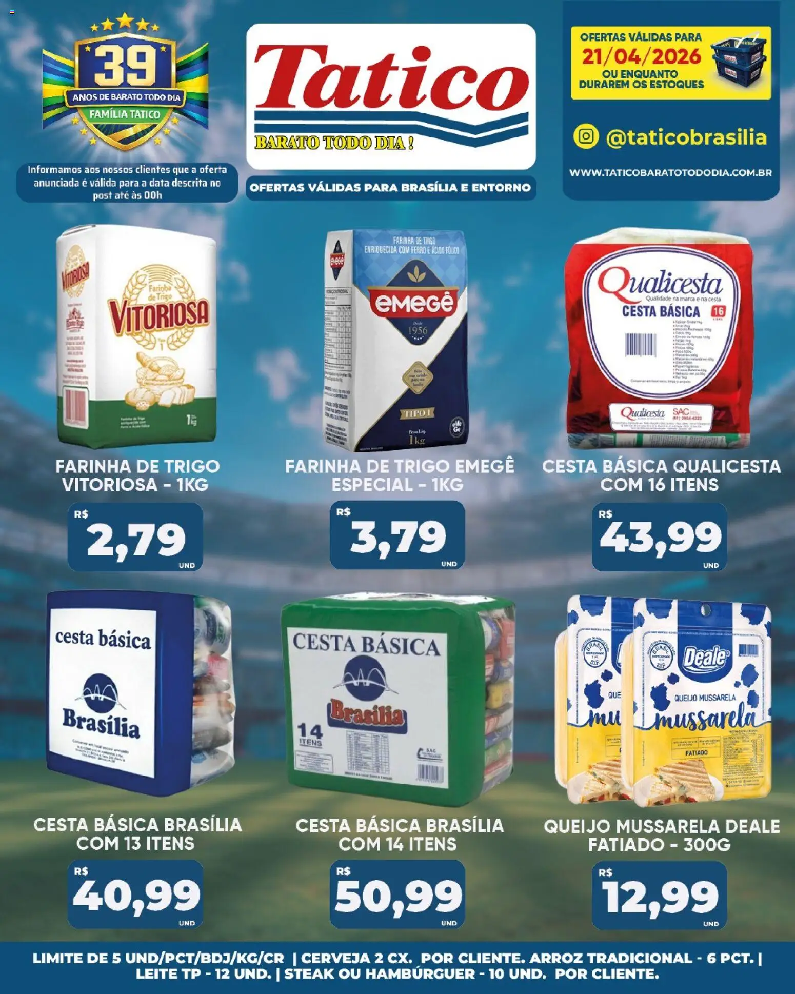 Tatico Folheto - válido de 21.04.2026 | Página: 19 | Produtos: Ferro, Farinha de trigo, Arroz, Hambúrguer