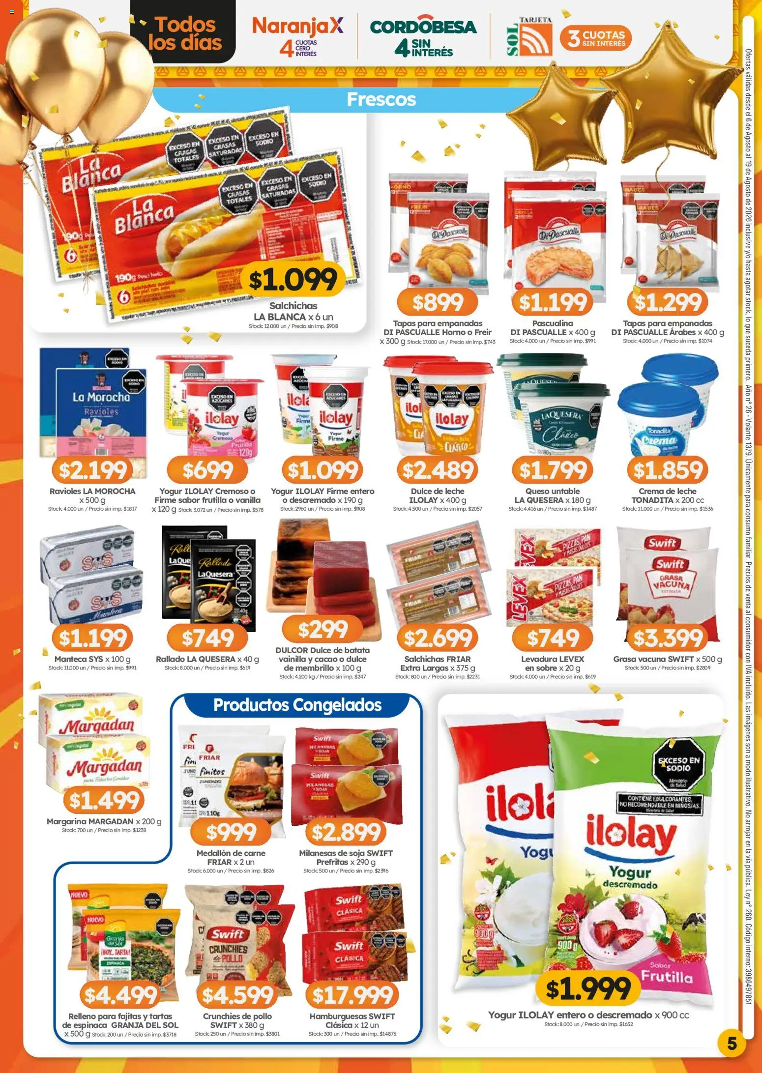 Cordiez ofertas │ válido desde el 06/08/2026 | Página: 5 | Productos: Frutilla, Crema de leche, Margarina, Cacao