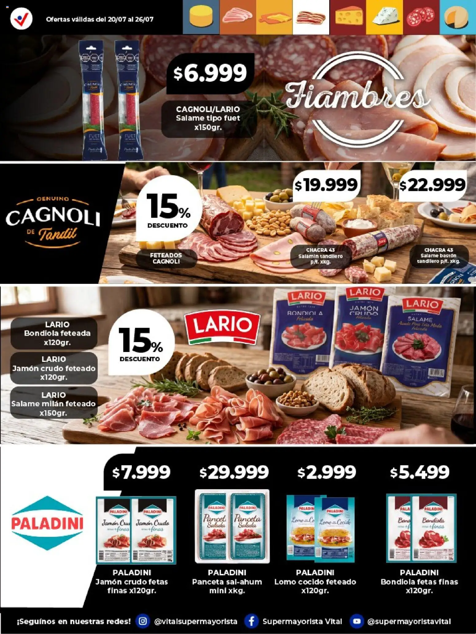 Vital - Especial de frescos │ válido desde el 20/07/2026 | Página: 8 | Productos: Jamón crudo, Panceta, Pala, Salame