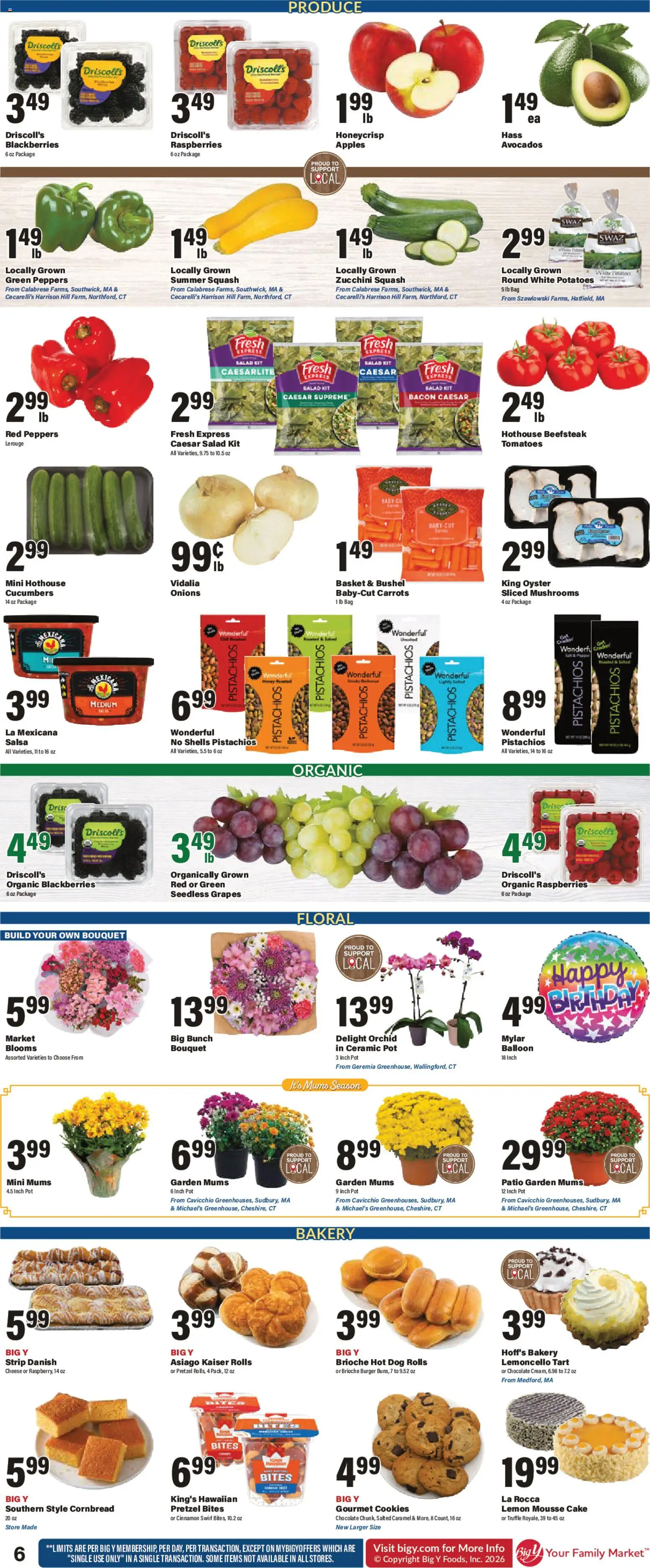 Big Y Weekly Ad - valid from 09/03/2026 | Page: 9 | Products: Tomatoes, Bacon, Potatoes, Lemon