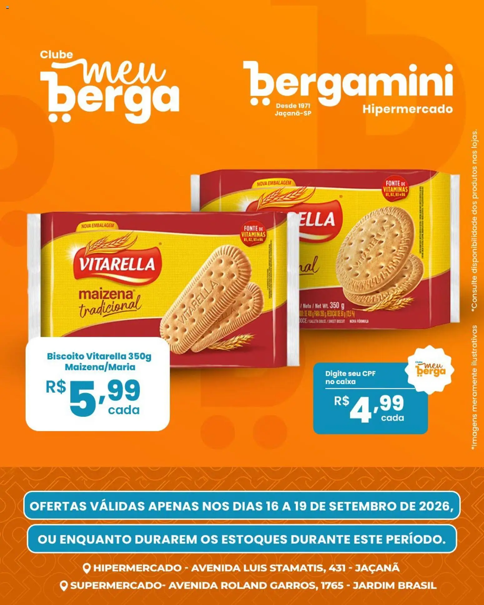 Supermercado Bergamini Folheto - válido de 16/09/2026 | Página: 8 | Produtos: Biscoito, Caixa, Doce