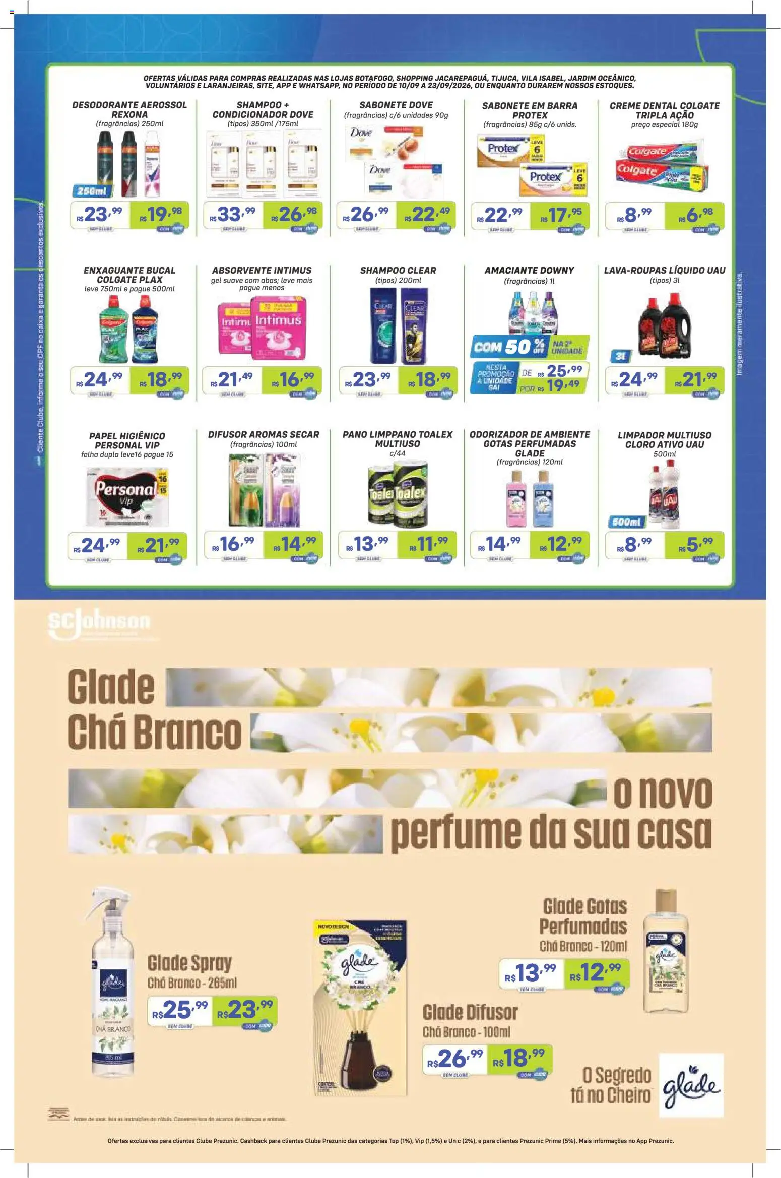 Prezunic Folheto - válido de 10/09/2026 | Página: 7 | Produtos: Cloro, Limpador multiuso, Sabonete, Absorvente