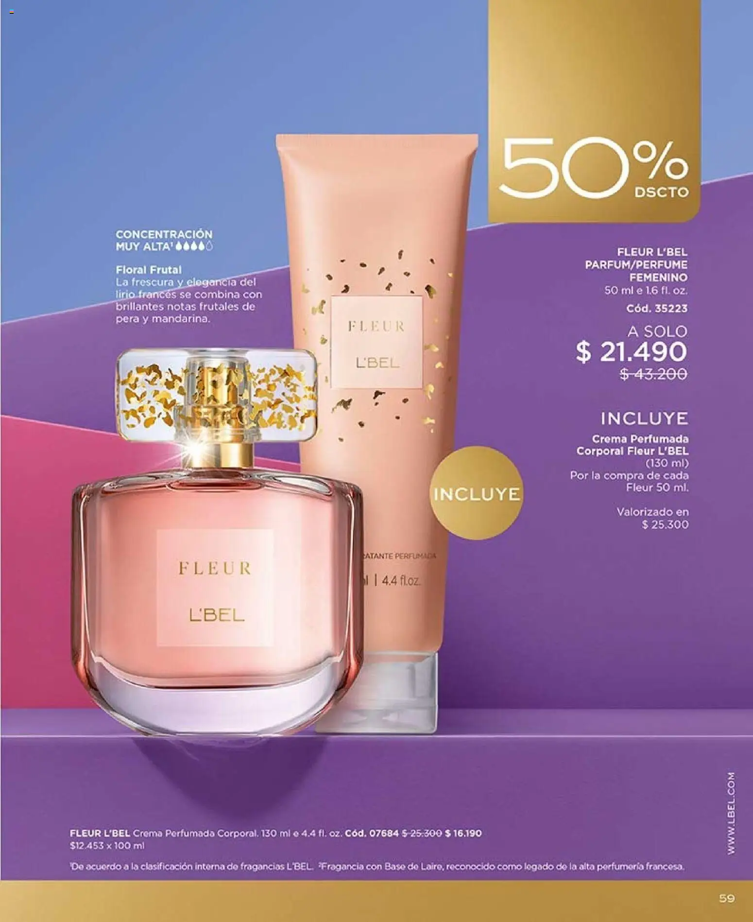 Catálogo L'Bel Campaña 11 │ válido desde el 15.06.2026 | Página: 59 | Productos: Fragancia, Base, Pera, Crema
