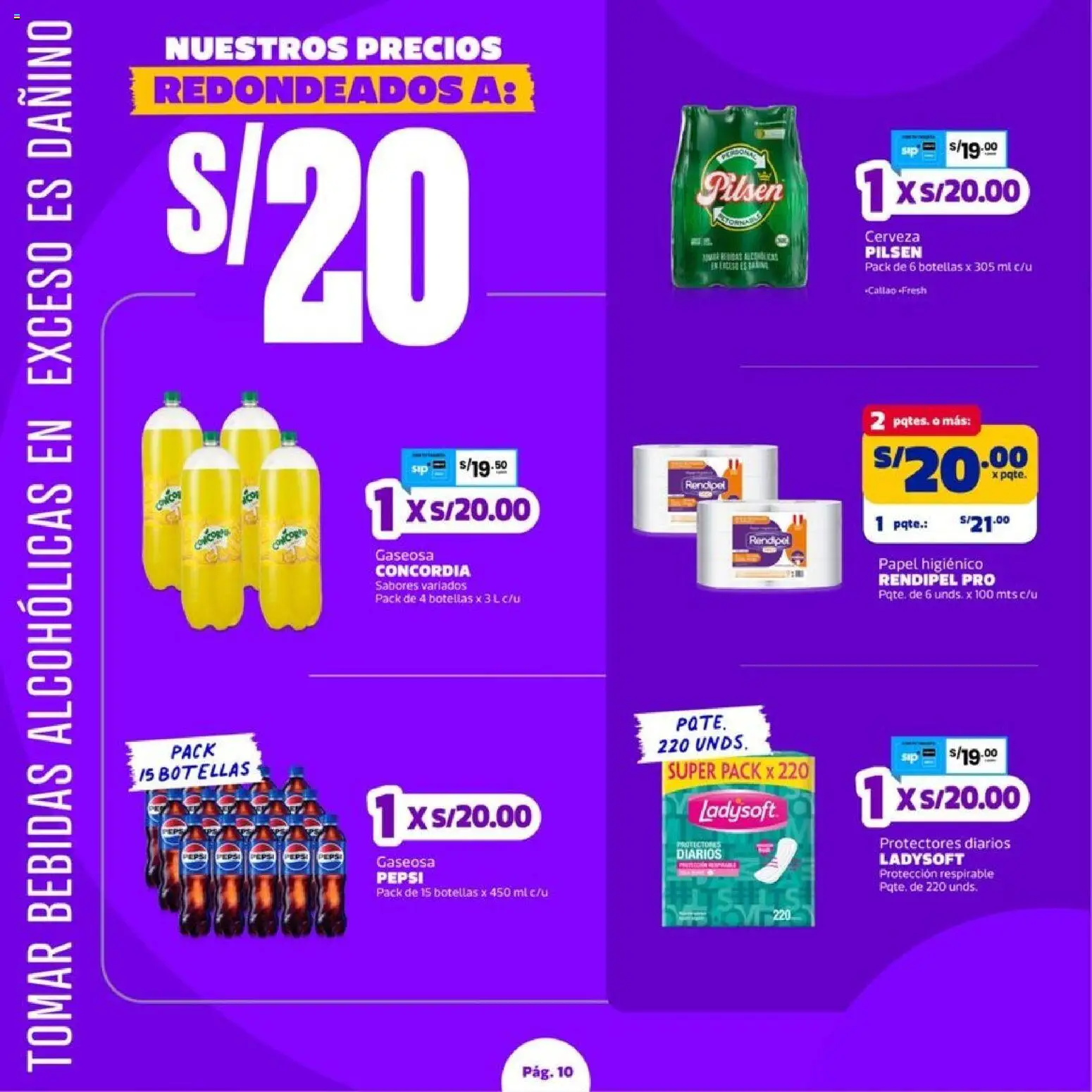 Catálogo Makro válido desde 27/08/2026 | Página: 10 | Productos: Pepsi, Bebidas, Protectores, Protectores diarios