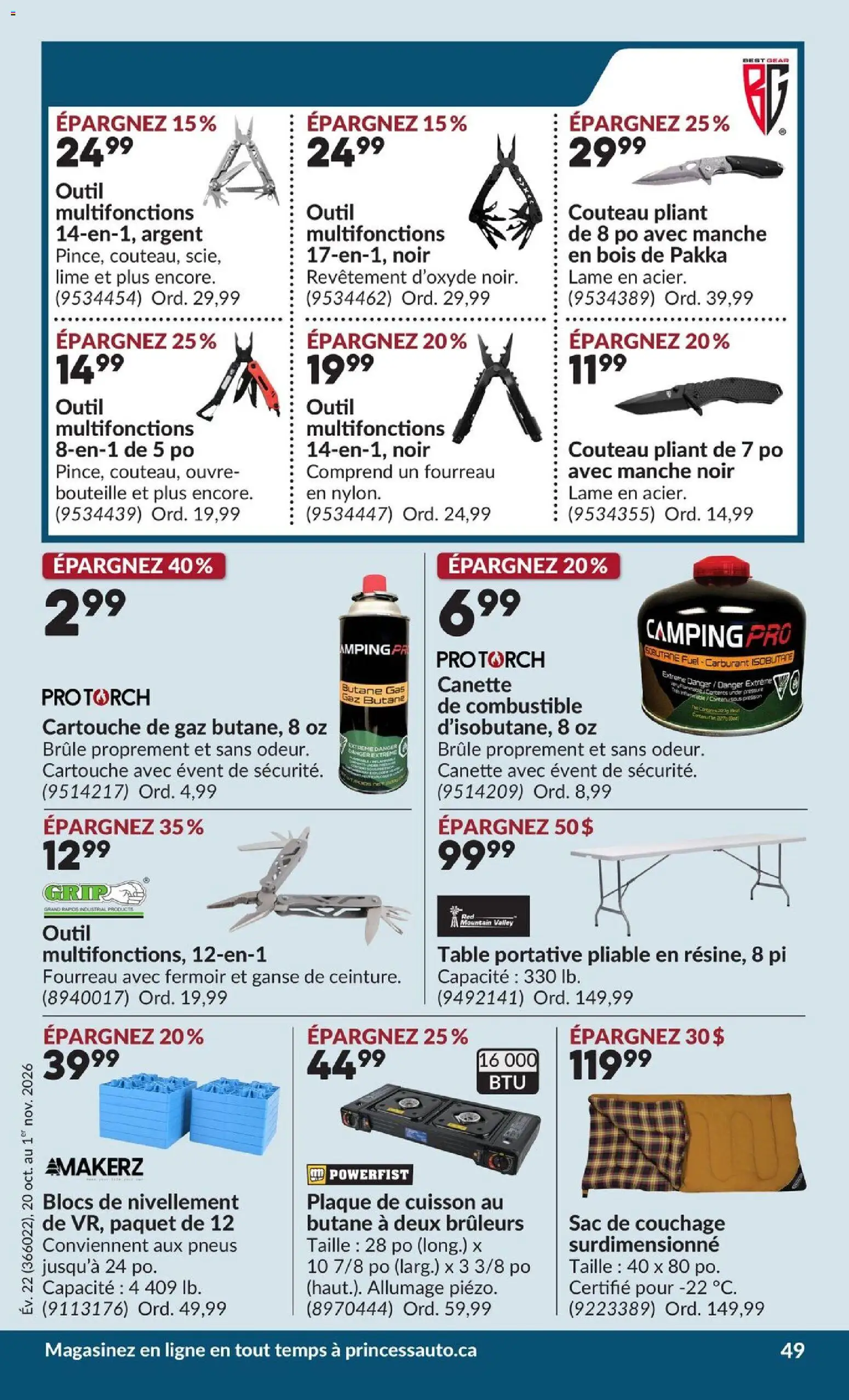 Princess Auto flyer valid from Oct 20, 2026 | Page: 52