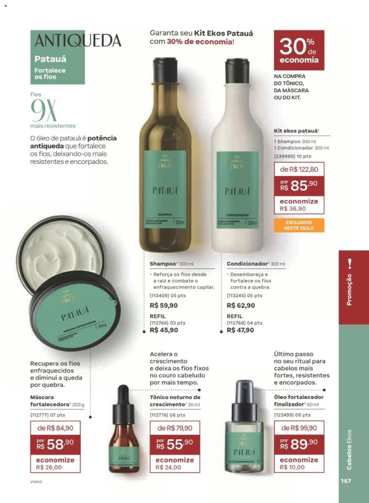 Natura Folheto - válido de 29/06/2026 | Página: 167 | Produtos: Shampoo, Tônico, Condicionador, Óleo