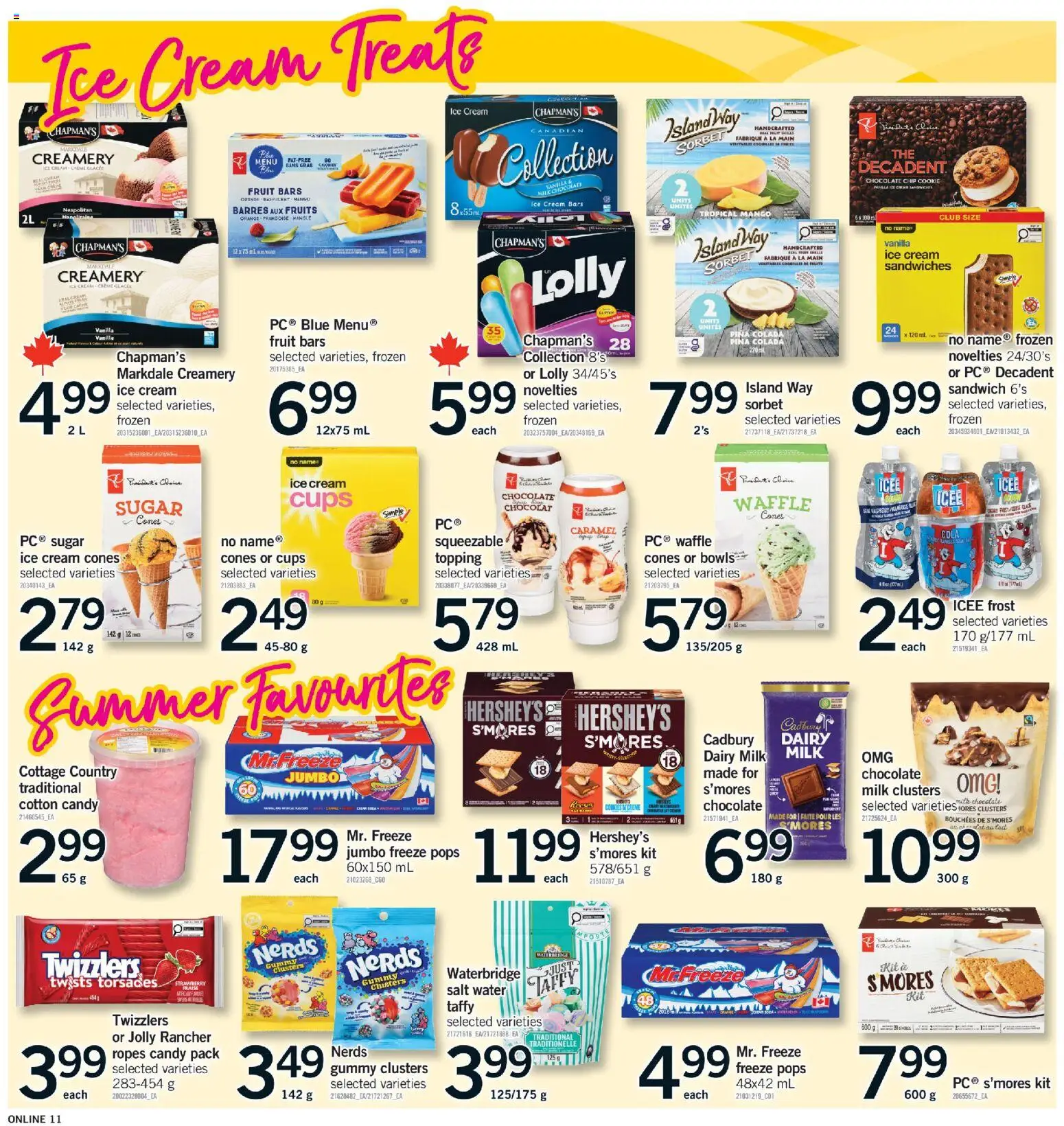 Fortinos flyer valid from 18.06.2026 | Page: 11 | Products: Cream, Ice cream, Milk, Chocolate