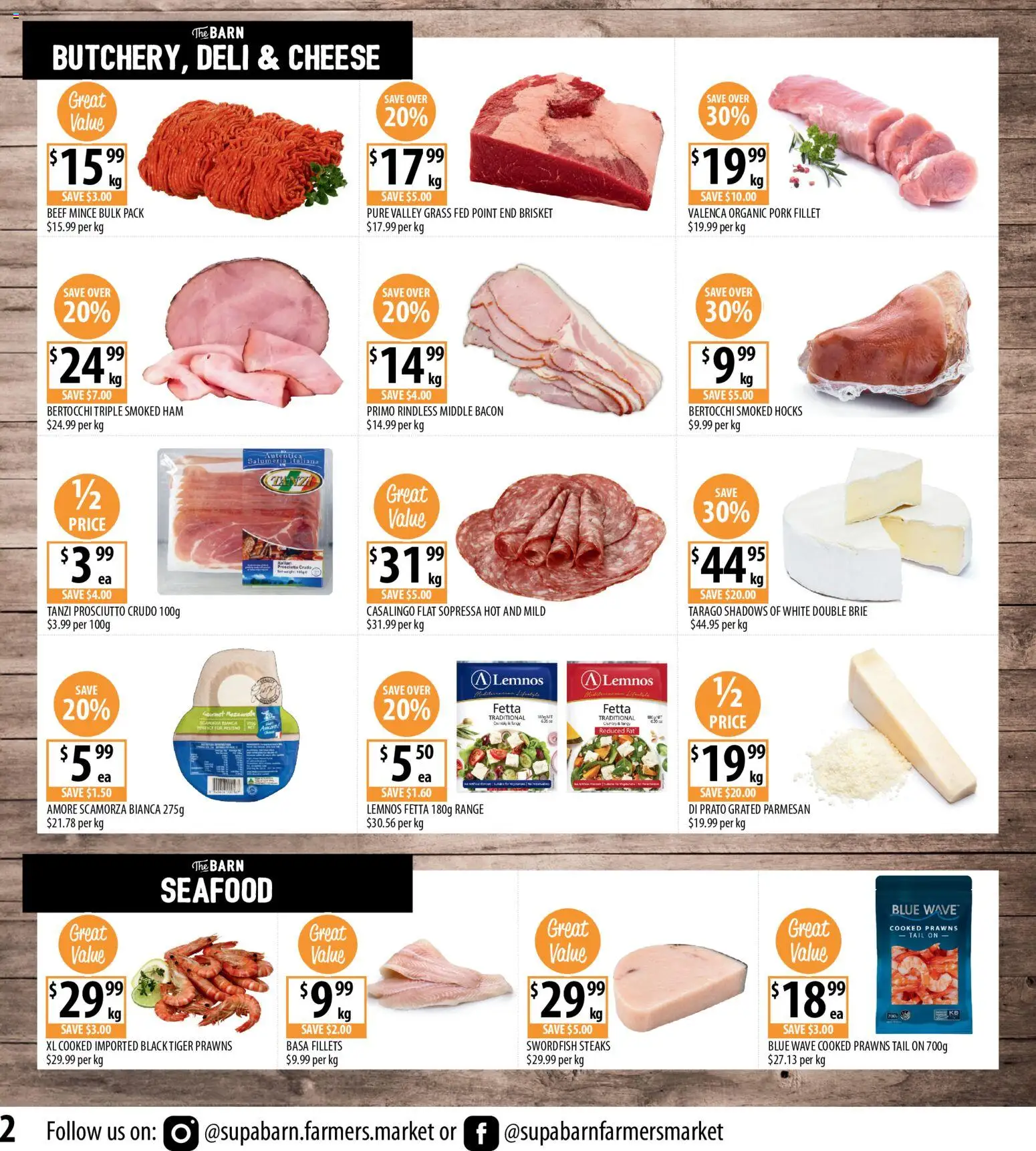 Supabarn catalogue - valid from 01/07/2026 | Page: 2 | Products: Cheese, Ham, Beef, Prawns