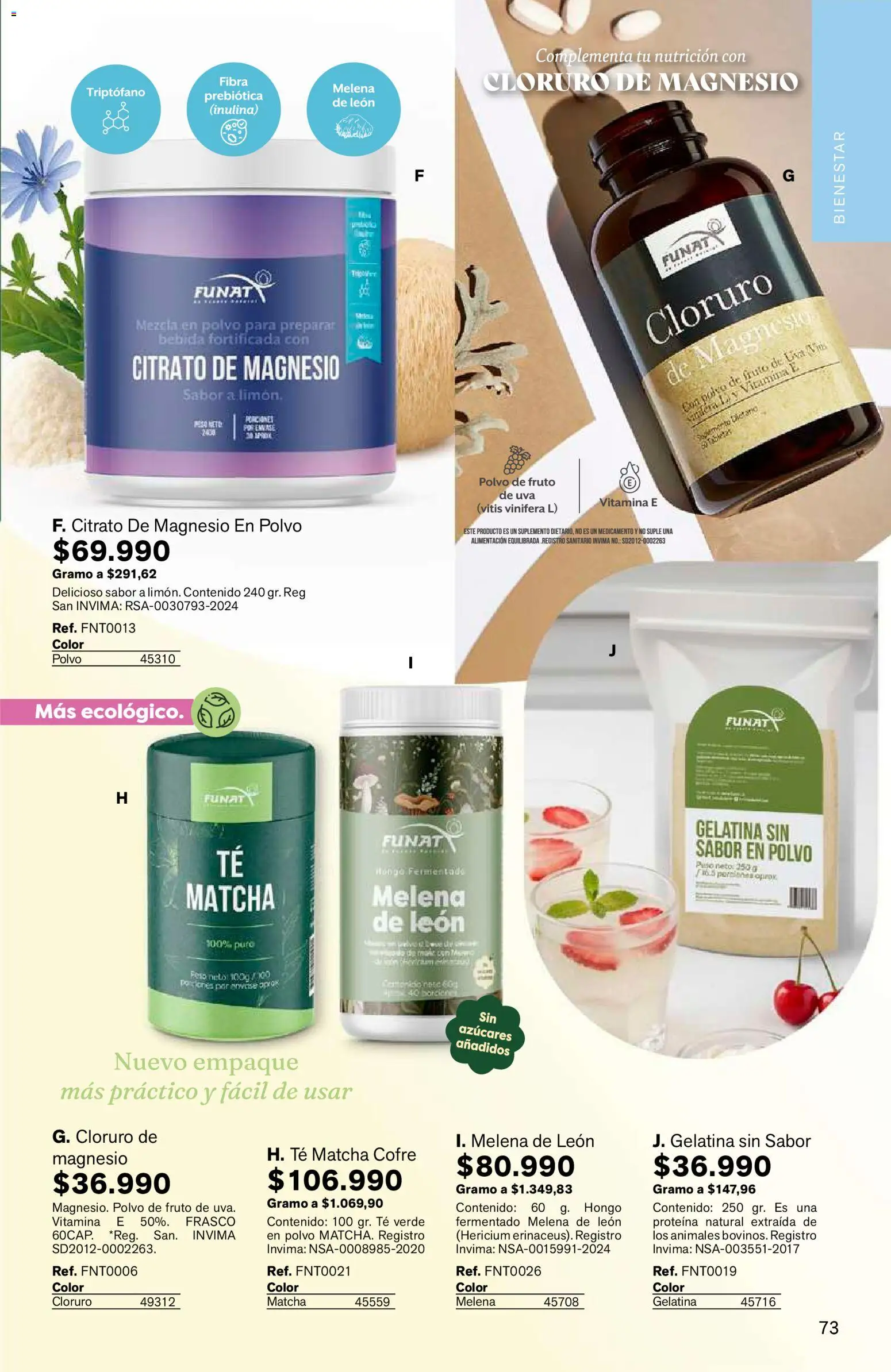 Leonisa revista - valida desde el 15/07/2026 | Página: 73 | Productos: Té, Frasco, Gelatina, Peso