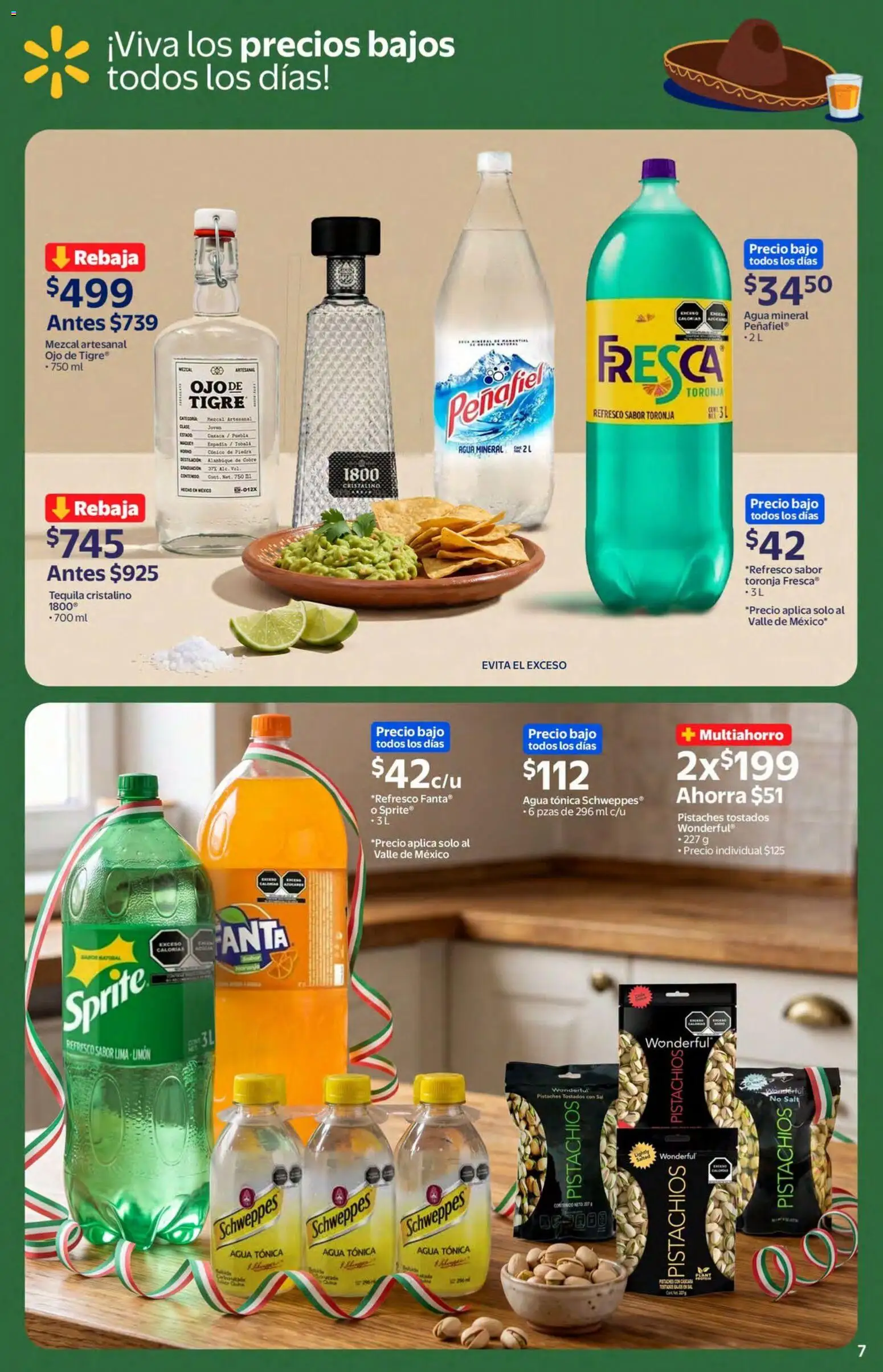 Nuevas ofertas de Walmart Express válidas en toda la República Mexicana desde el 02/09/2026. ¡Encuentra las mejores ofertas en Walmart Express folleto Tu fiesta mexicana, fácil y al momento! | Página: 7 | Productos: Limón, Lima, Tequila, Agua mineral