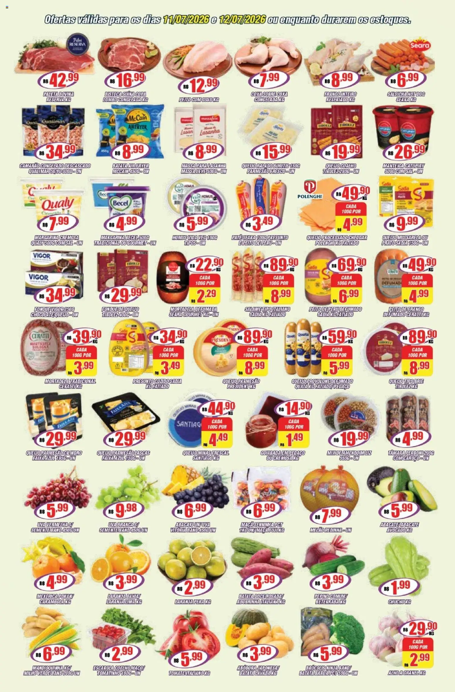 Violeta Supermercados Folheto - válido de 11/07/2026 | Página: 2 | Produtos: Pera, Milho verde, Cheddar, Brie
