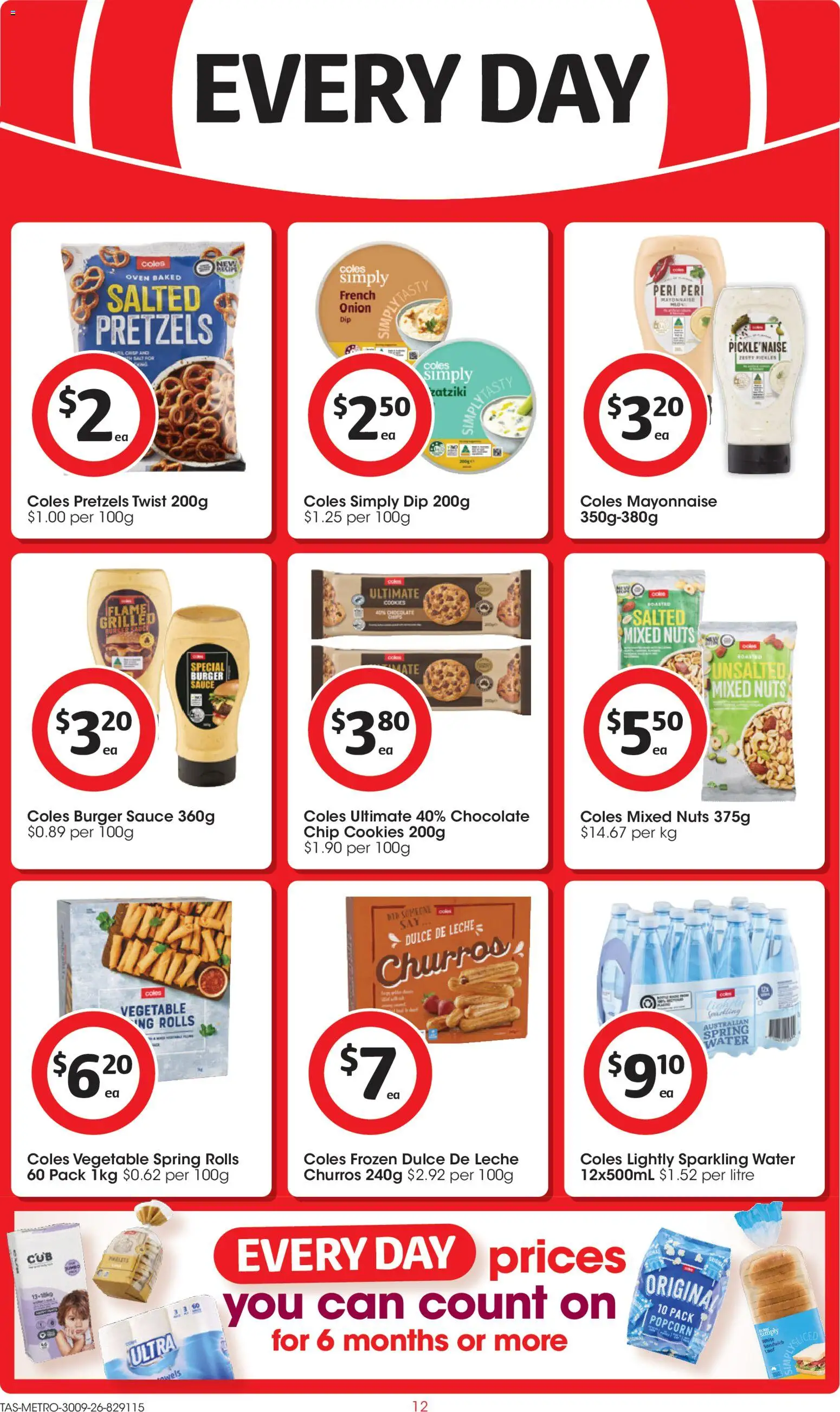 Coles catalogue - valid from 30/09/2026 | Page: 12 | Products: Chocolate, Popcorn, Pretzels, Pickles