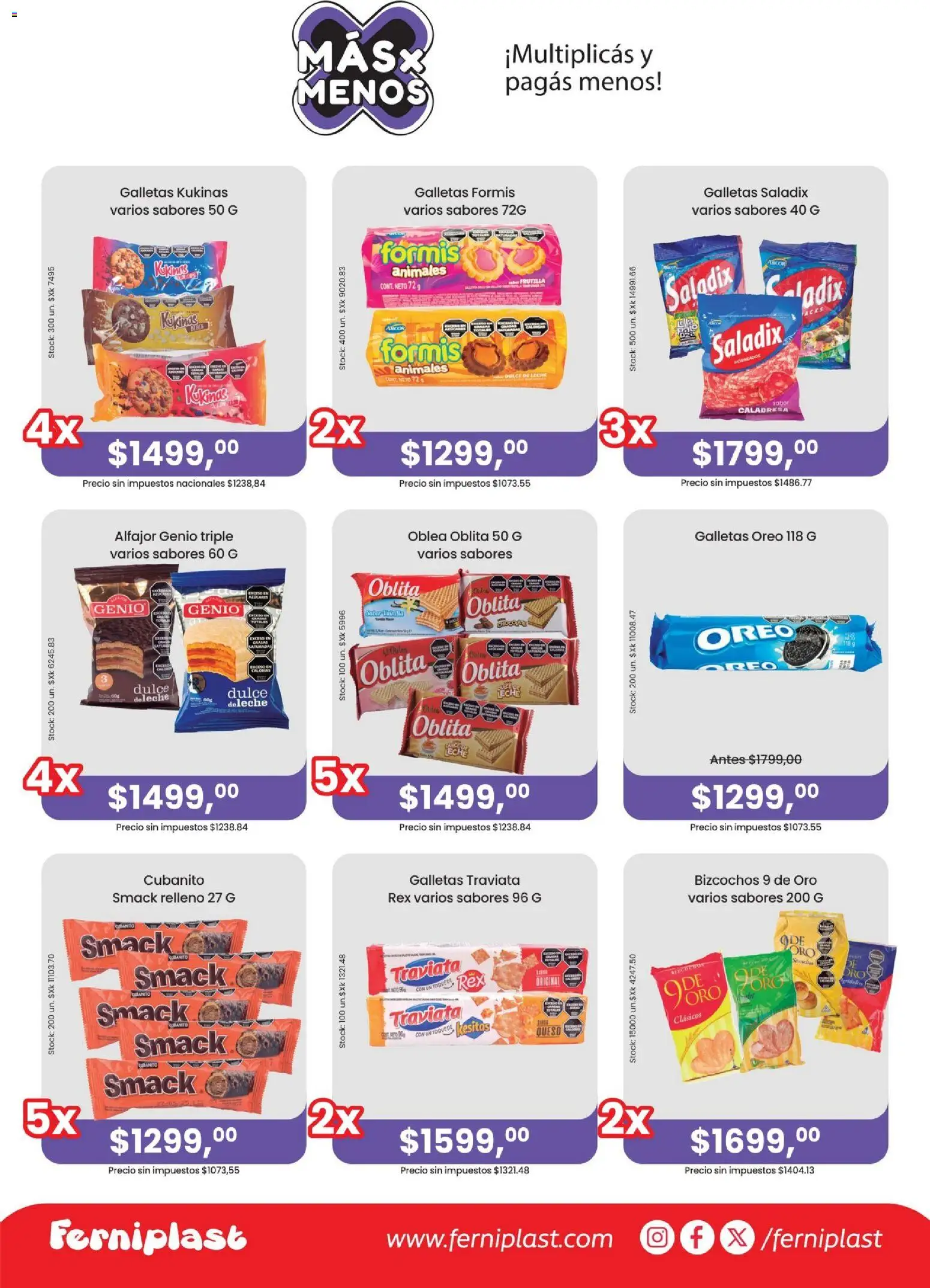 Ferniplast catálogo │ válido desde el 01.03.2026 | Página: 3 | Productos: Queso, Alfajor, Bizcochos, Galletas